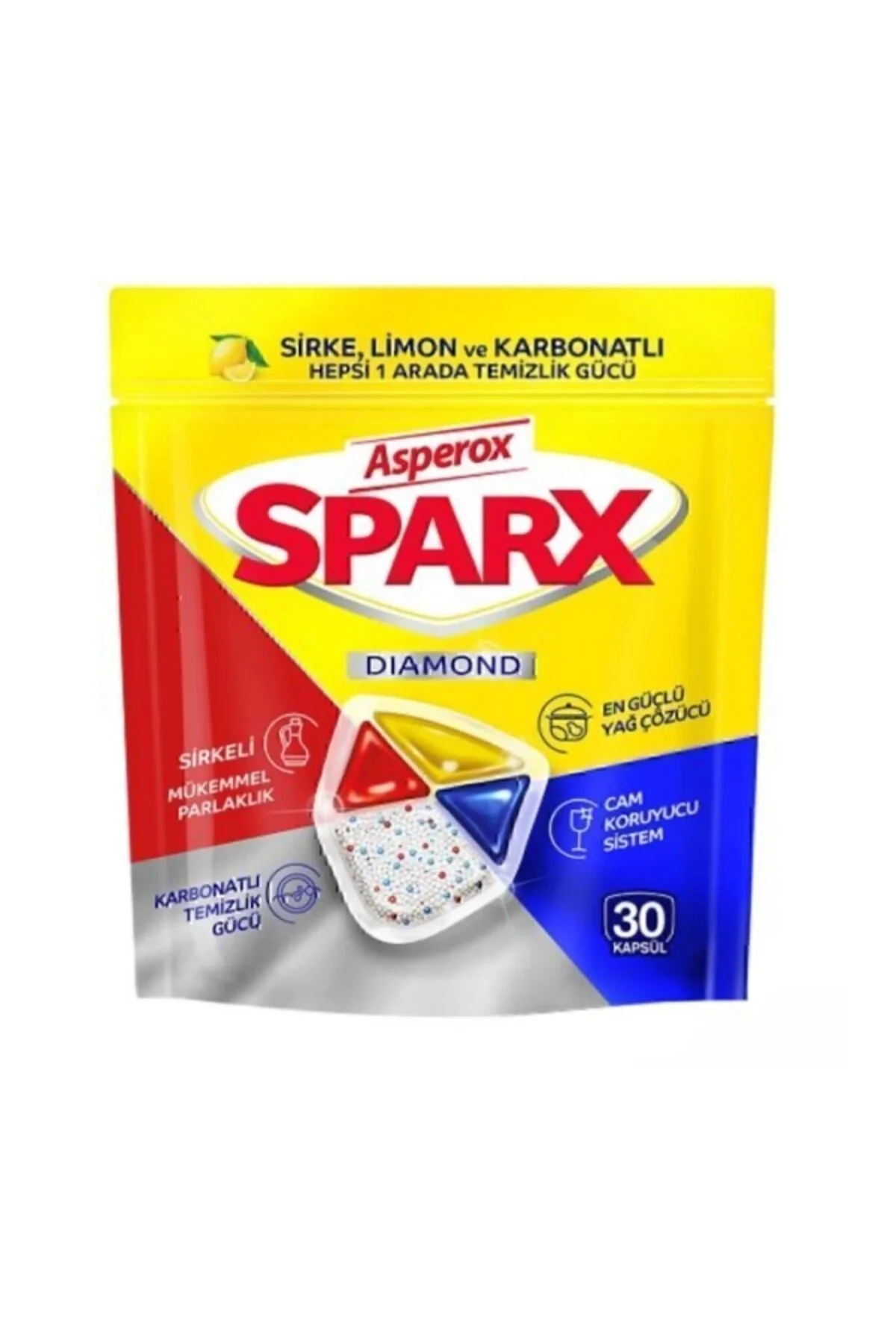قرص و پودر ماشین ظرفشویی SPARX DIAMOND 30S اورجینال ASPEROX
