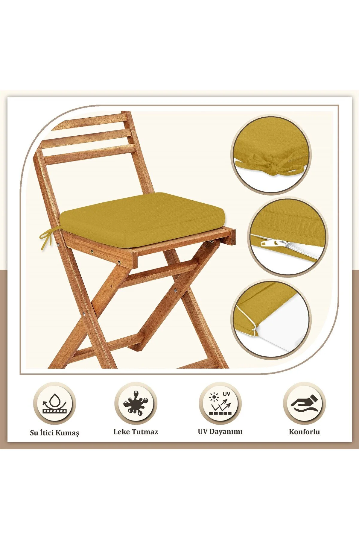 کوسن صندلی بوم 4 مایع ضد لکه رنگ ​​آمیزی ZIPPERED LACE UP CUSHION 40 سانتی متر Evim