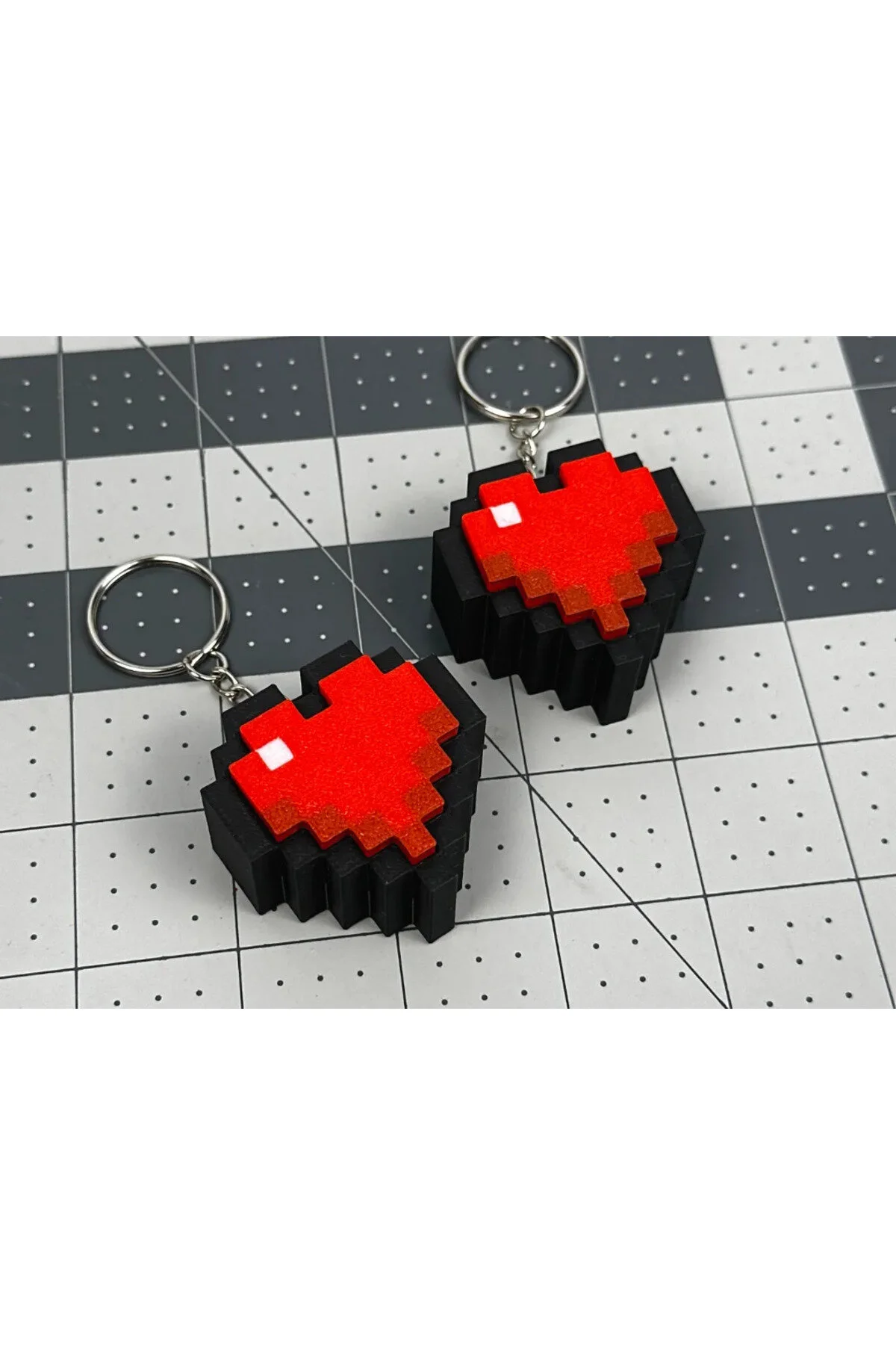MINECRAFT KEYCHAIN HEART اورجینال 3D Stuff