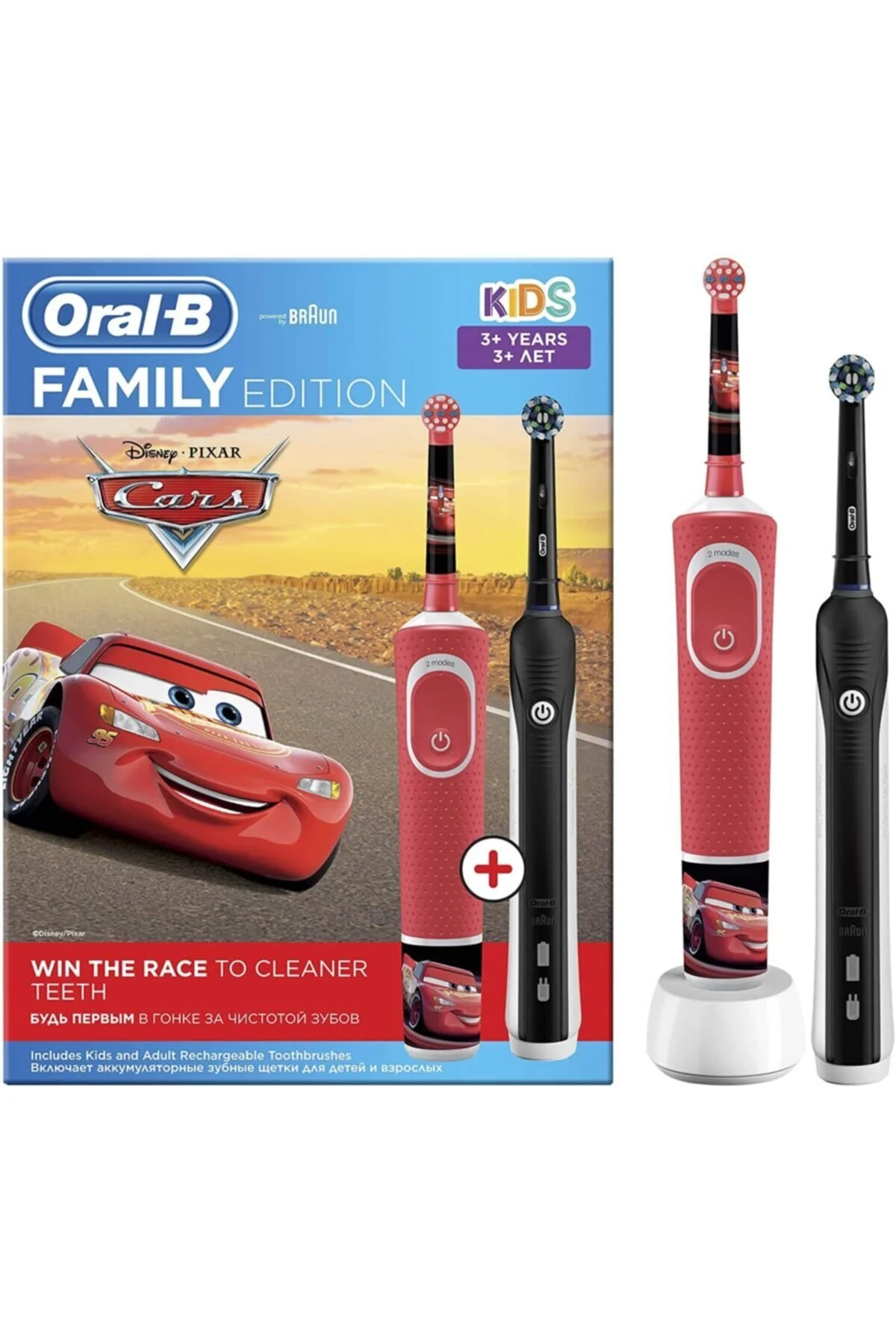مسواک شارژی PRO FAMILY PACK 1 700 + KIDS CARS اورجینال Oral-B