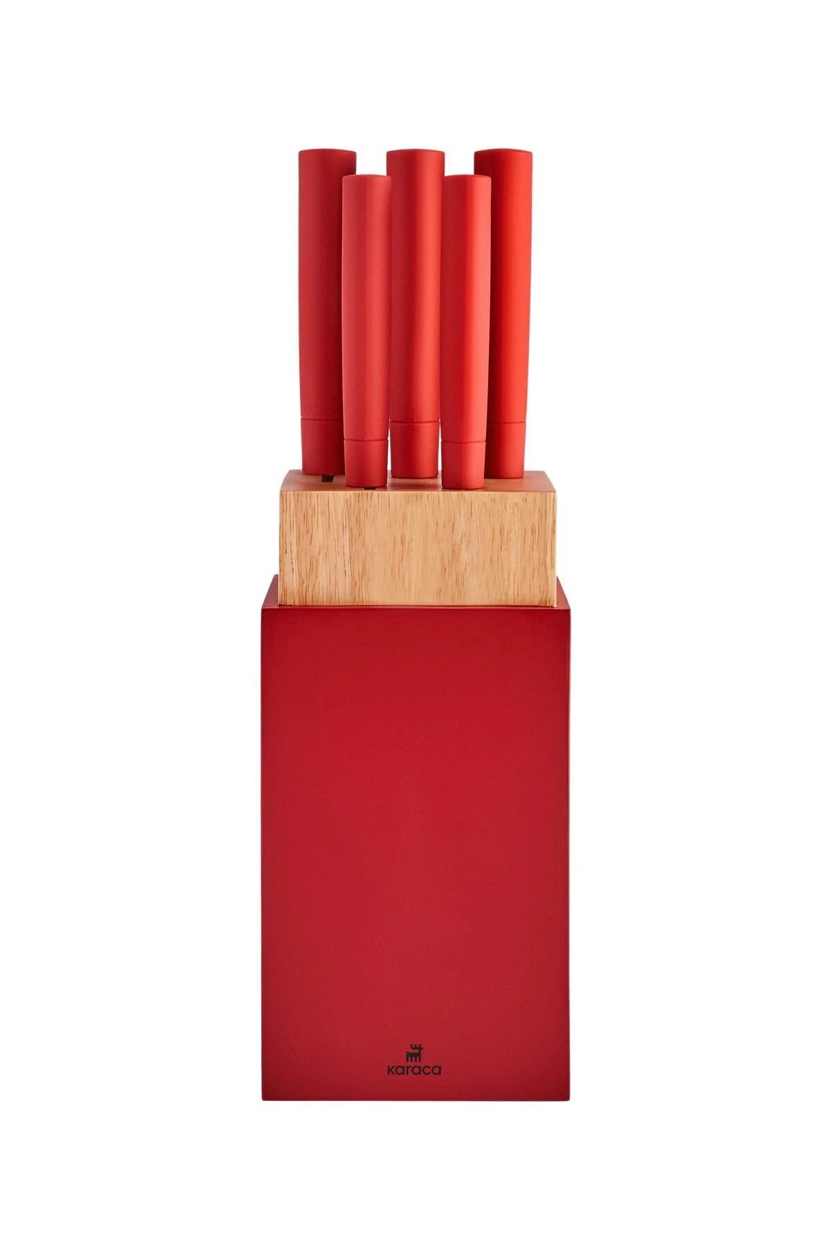 چاقو و ست VIEGO 6 PIECE STAND KNIFE RED کاراجا Karaca