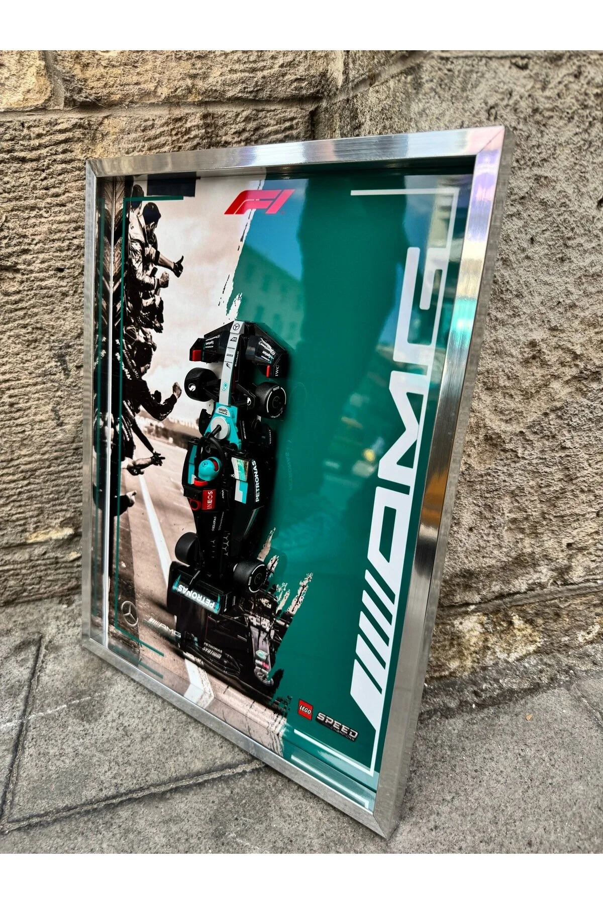 هدیه مفهومی فریم مقیاس مرسدس بنز 32X42 سانتی متر هات ویلز اورجینال HOT WHEELS