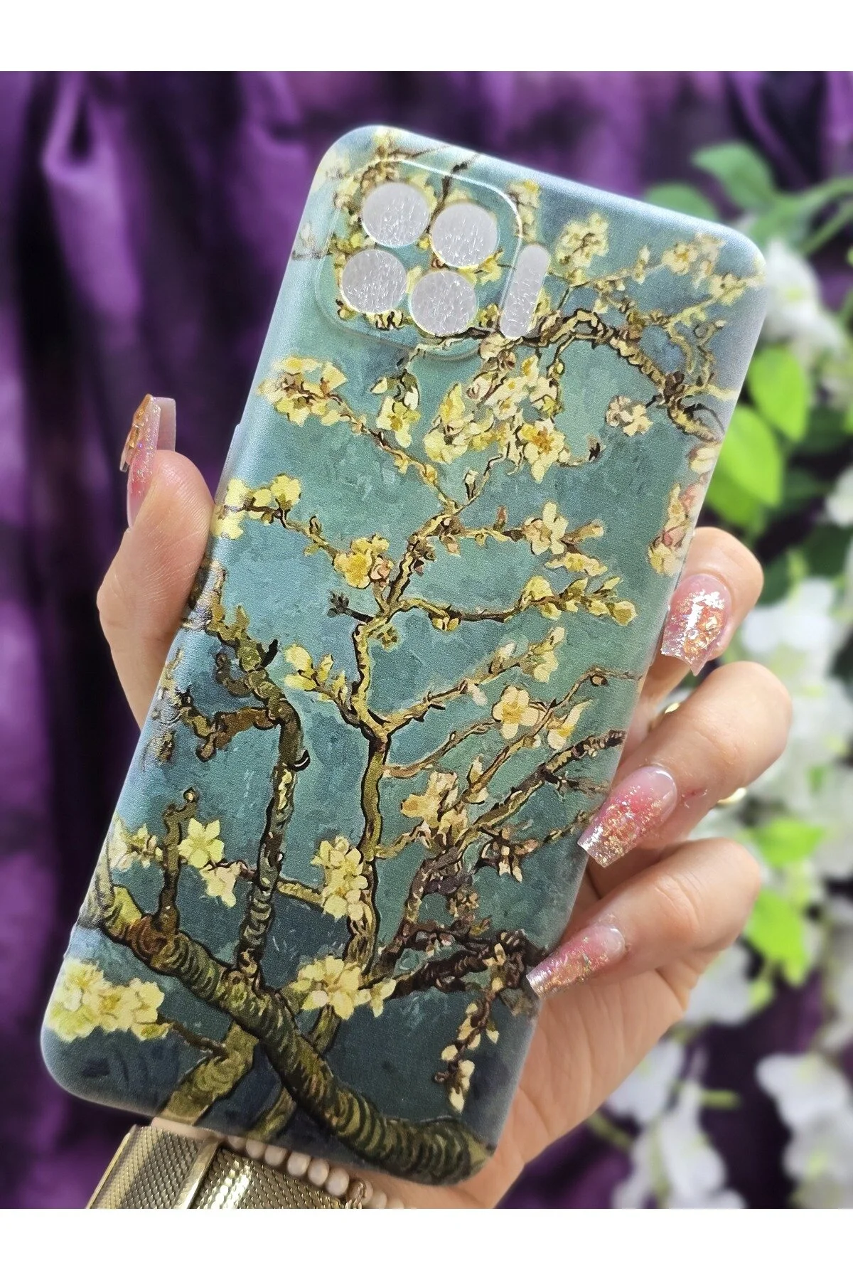 کاور و قاب گوشی شفاف با طرح پیچک هنری سازگار OPPO RENO 4 LITE Magic Ring