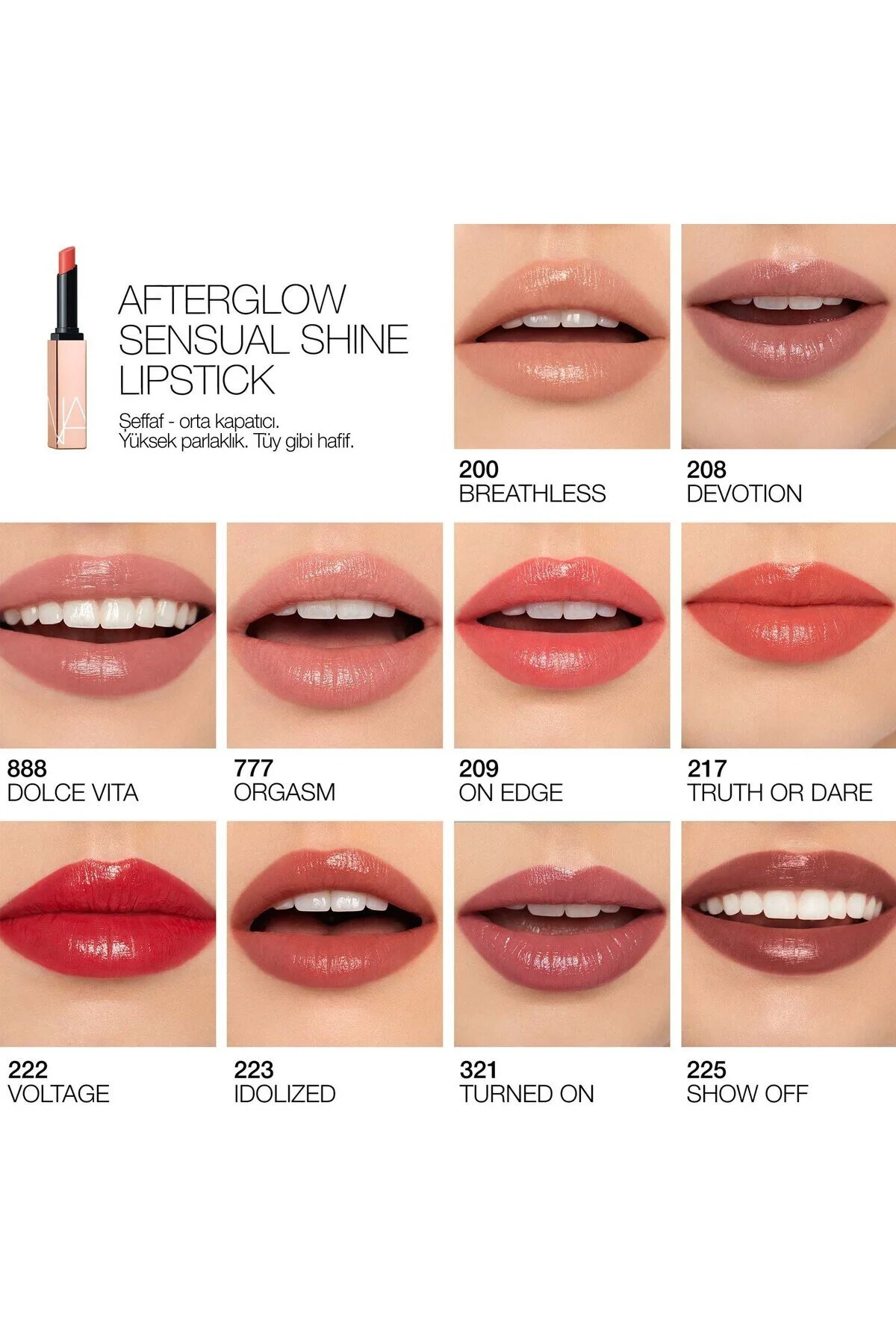رژ لب مغذی دائمی 1 5 GR 321 روشن شد Nars