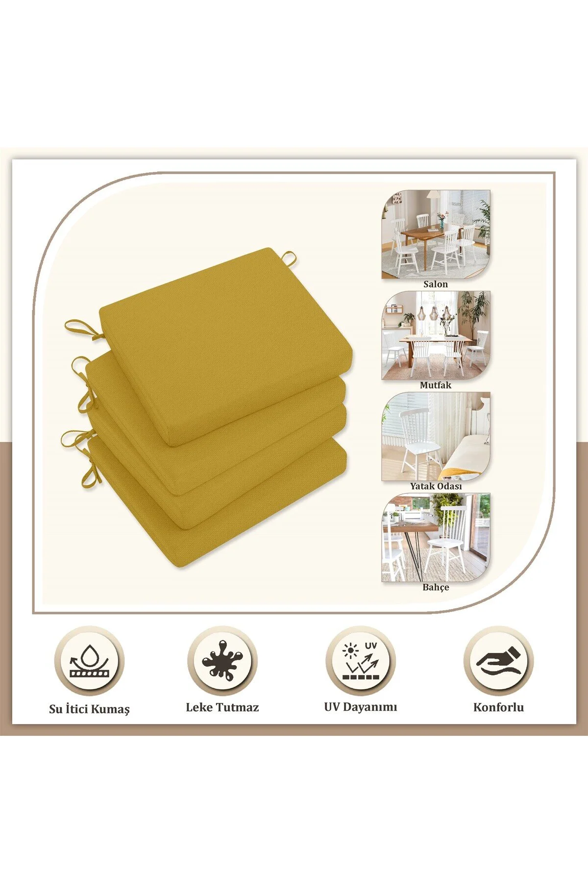 کوسن صندلی بوم 4 مایع ضد لکه رنگ ​​آمیزی ZIPPERED LACE UP CUSHION 40 سانتی متر Evim
