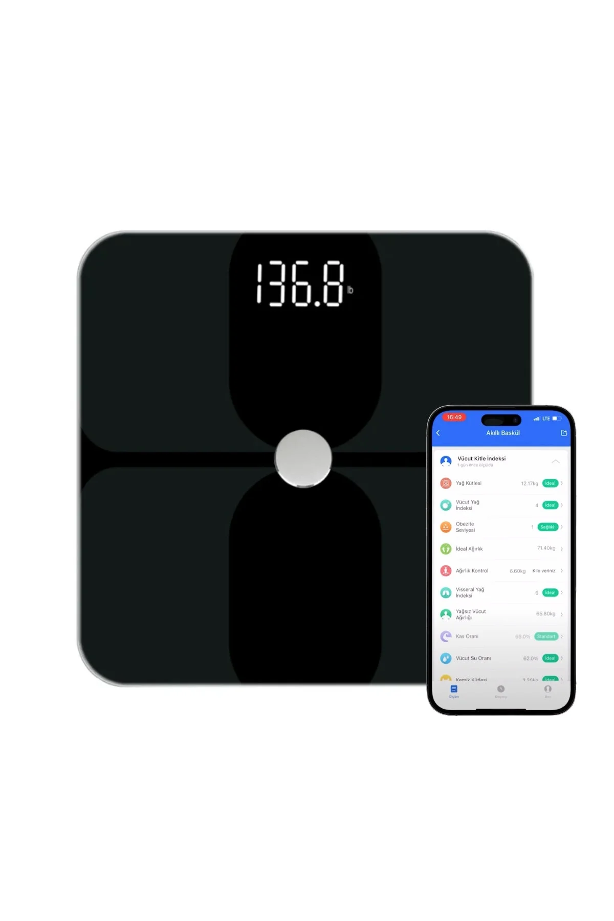 ترازو مقیاس دیجیتال با وزن هوشمند BT APPLE HEALTH GOOGLE توده بدن عضله آب چربی استخوان X8703 Xenon Smart
