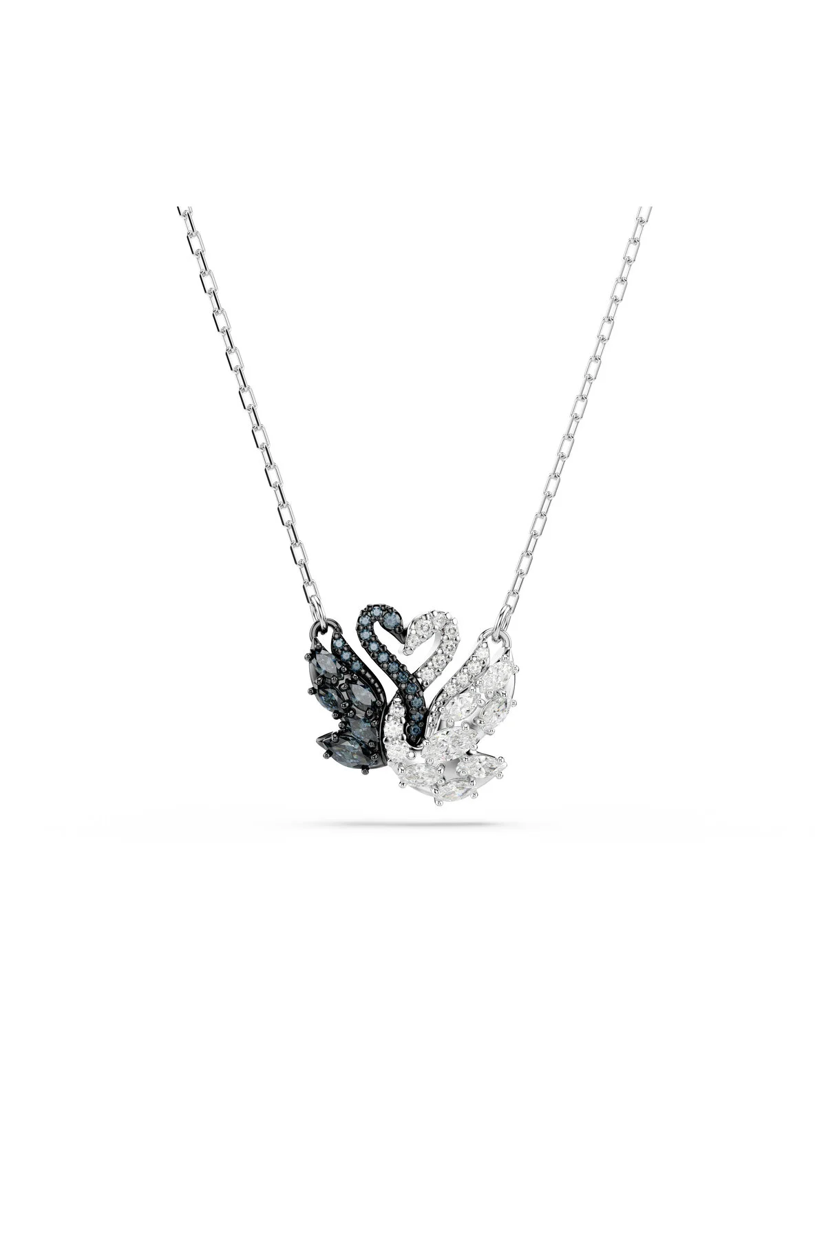 گردنبند زیرکون قو سیاه سطح فلزی مخلوط سواروسکی اورجینال Swarovski