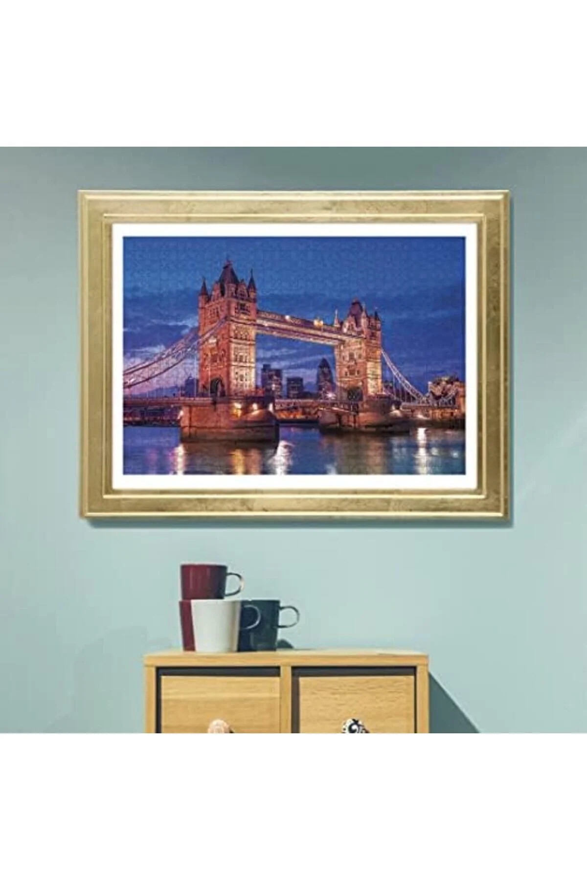 پازل STARBYX مجموعه HQ 1000 قطعه بزرگسالان BRIDGE TOWER AT NIGHT NEWDING 109463333 STOREMAX