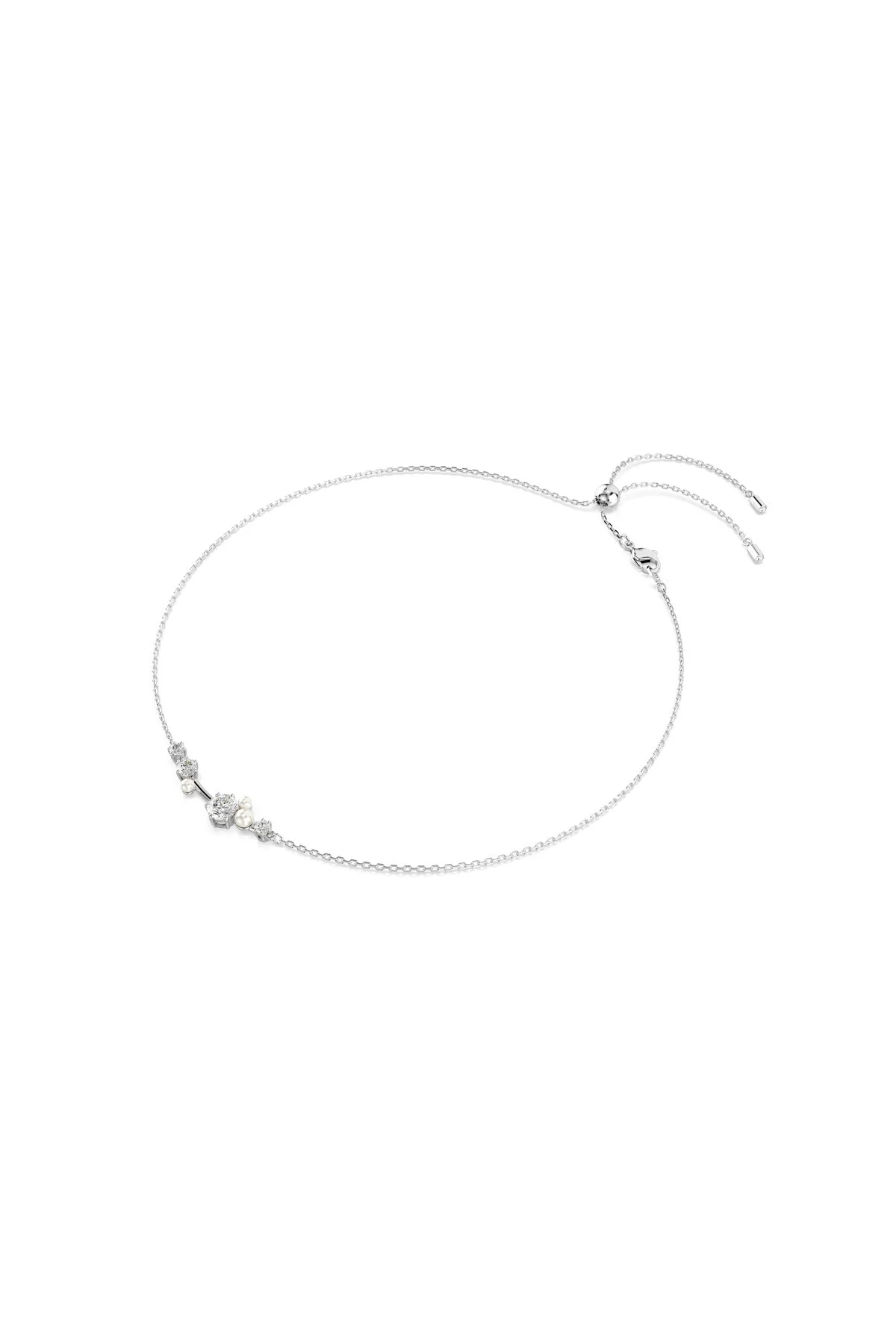 گردنبند زیرکون CONSTELLA مروارید کریستال برش های گرد پوشش سفید رودیوم سواروسکی اورجینال Swarovski