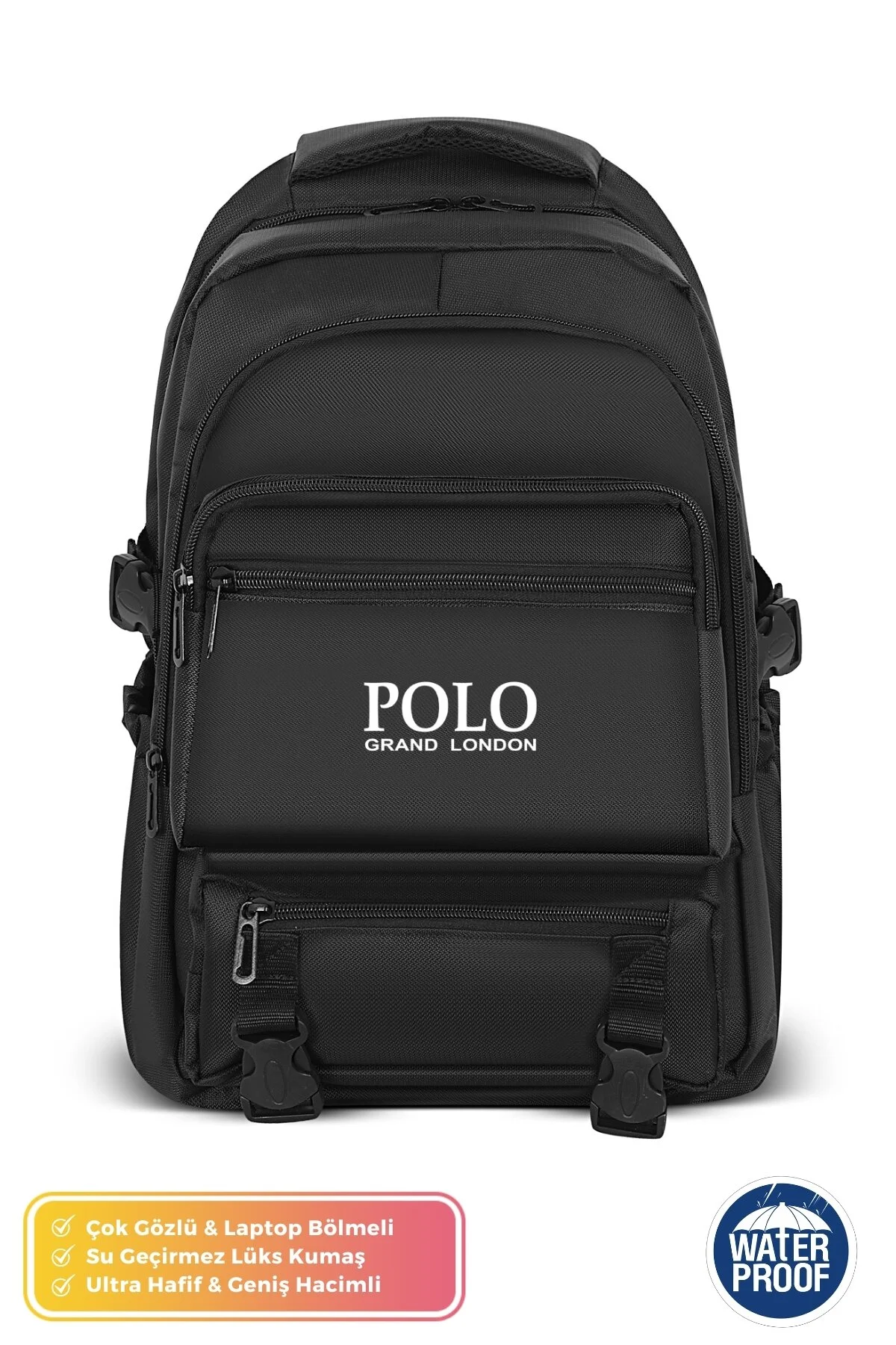 کوله پشتی مسافرتی لپ تاپ ارتوپدی ضدآب با حجم بالا چند چشمی اصلی UNISEX POLOGRAND London