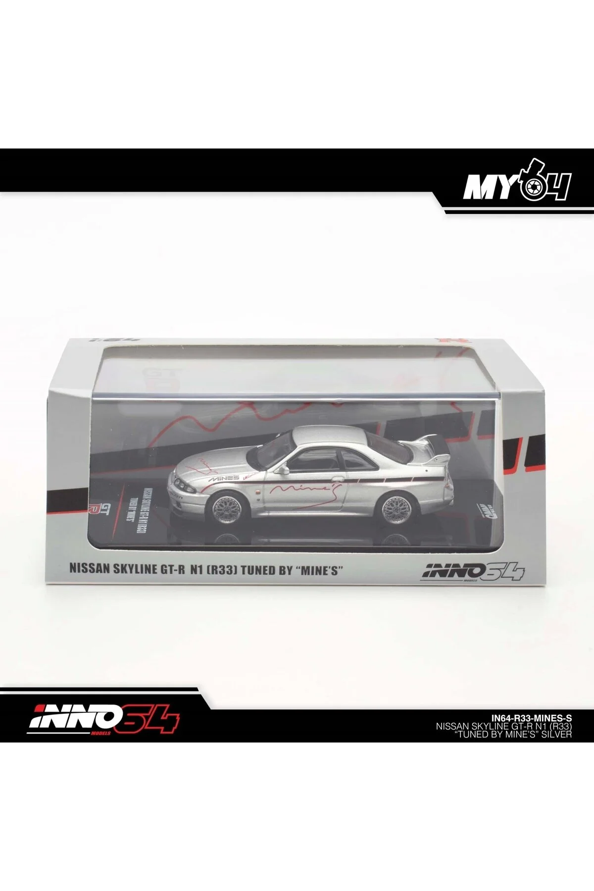 مدل خودرو INNO 1 64 NISSAN SKYLINE GT R N1 R33 TUNEMED BY MINE نقره Inno 64 Models