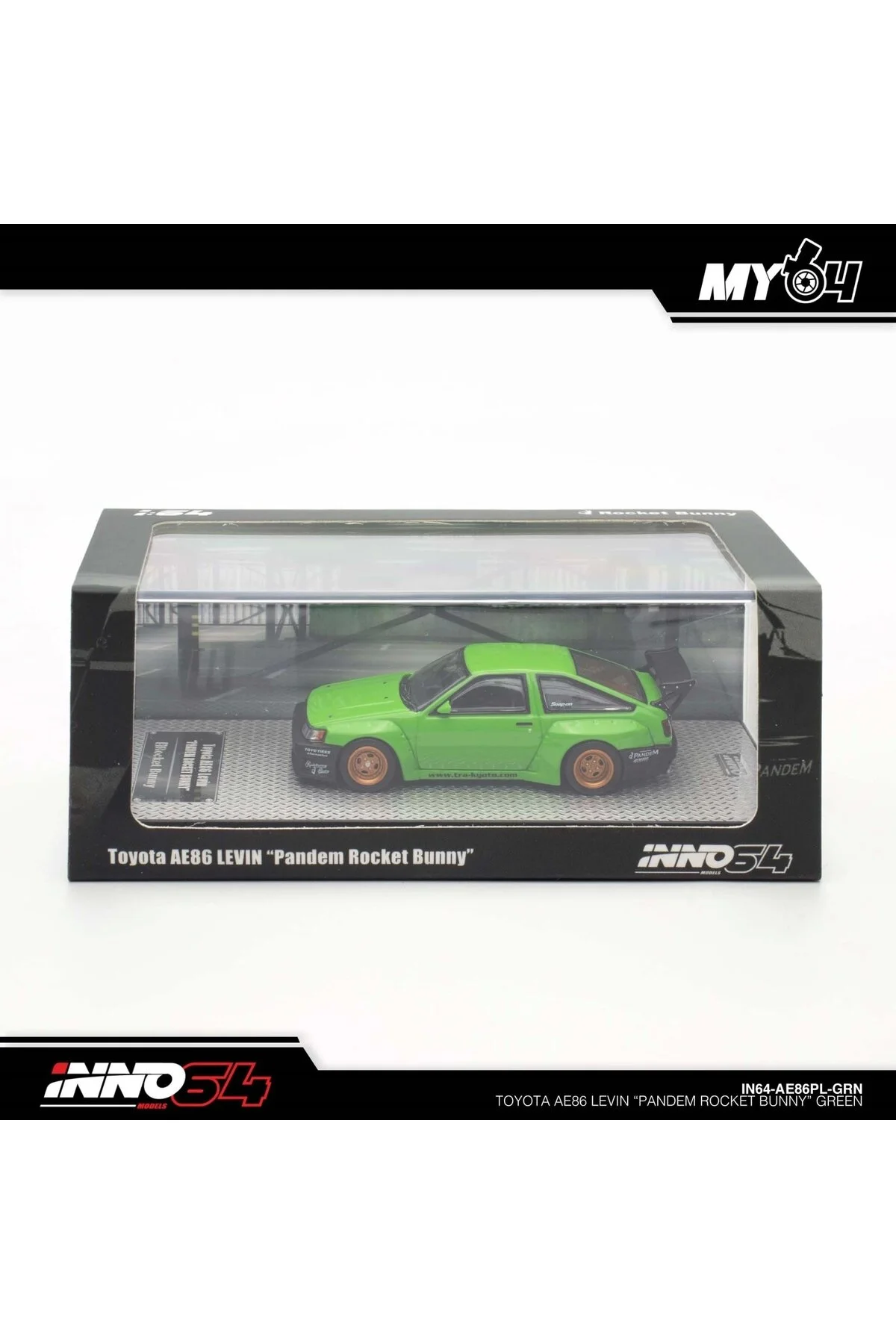 مدل خودرو INNO 1 64 TOYOTA AE86 LEVIN PANDEM ROCKET BUNNY GREEN Inno 64 Models