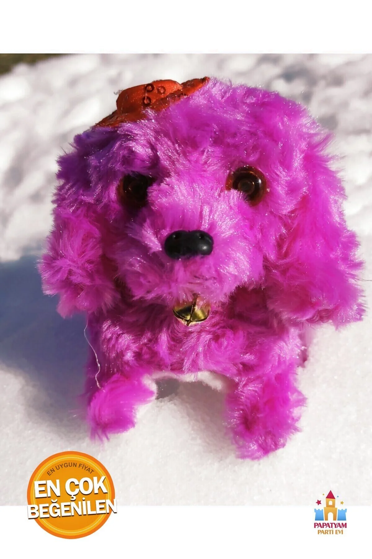 اسباب بازی های پشمی PURPLE BATTERY WALKING PARKING DOG PLASH سرگرم کننده برای بچه ها PapatyamPartiEvi