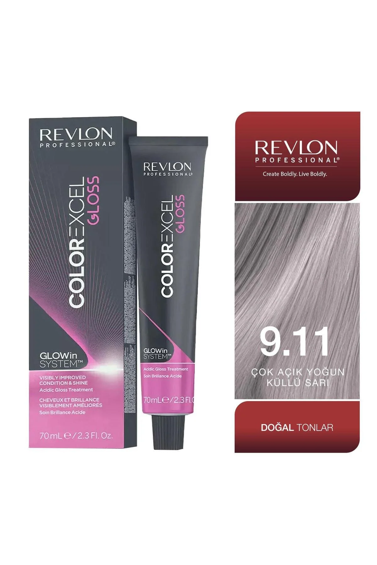 رنگ مو مردانه و زنانه RP COLOR EXCEL GLOSS 9.11 70ML رولون Revlon