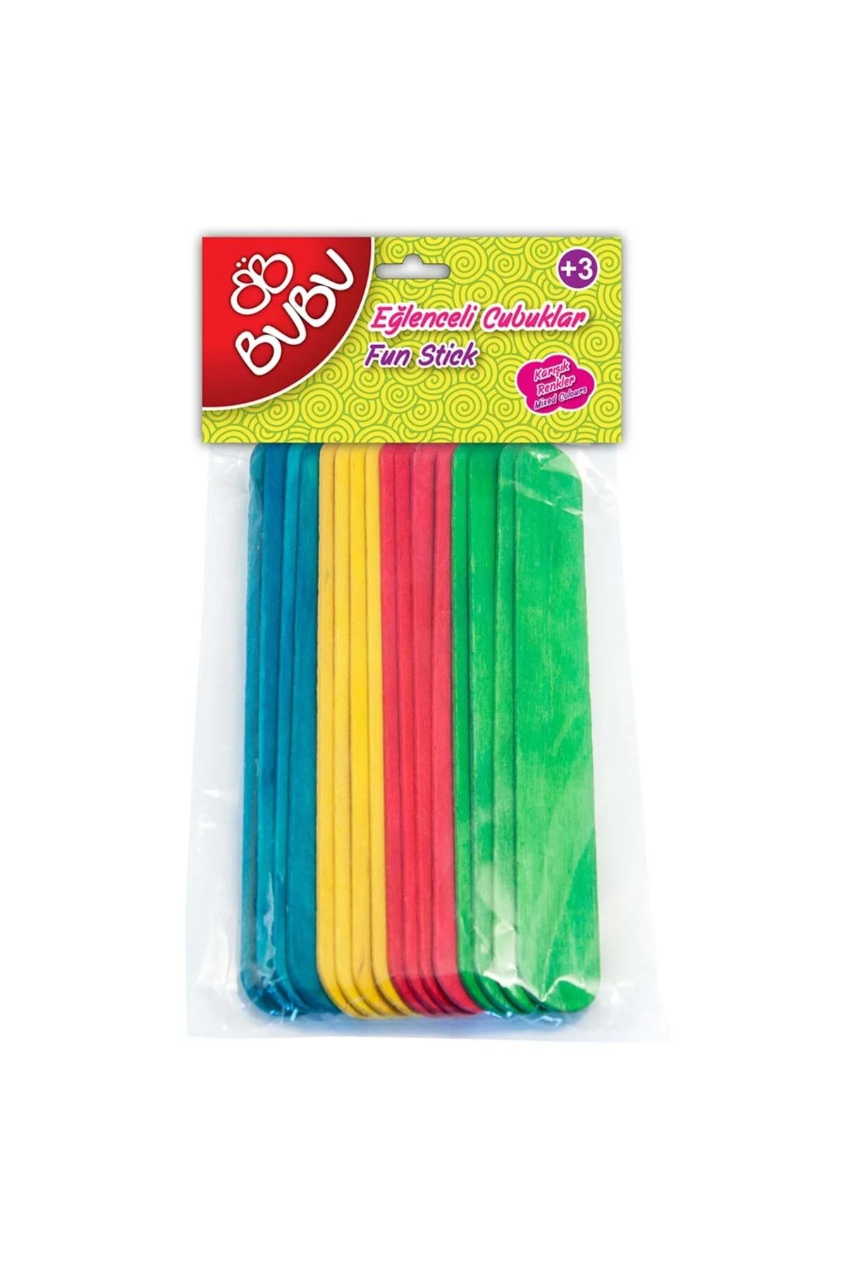 پازل BU FUN STICKS رنگارنگ 15X1,8CM طول دهه 40 Bubu