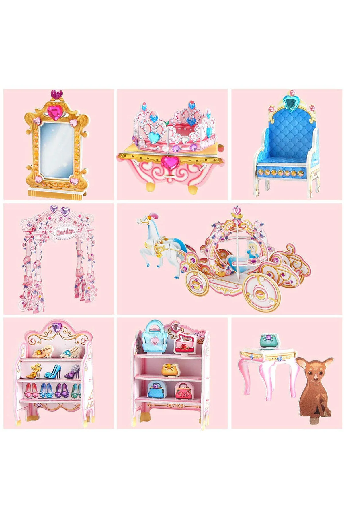 پازل PRINCESS HIDDEN GARDEN CASTLE PUZZLE 3D Cubic Fun