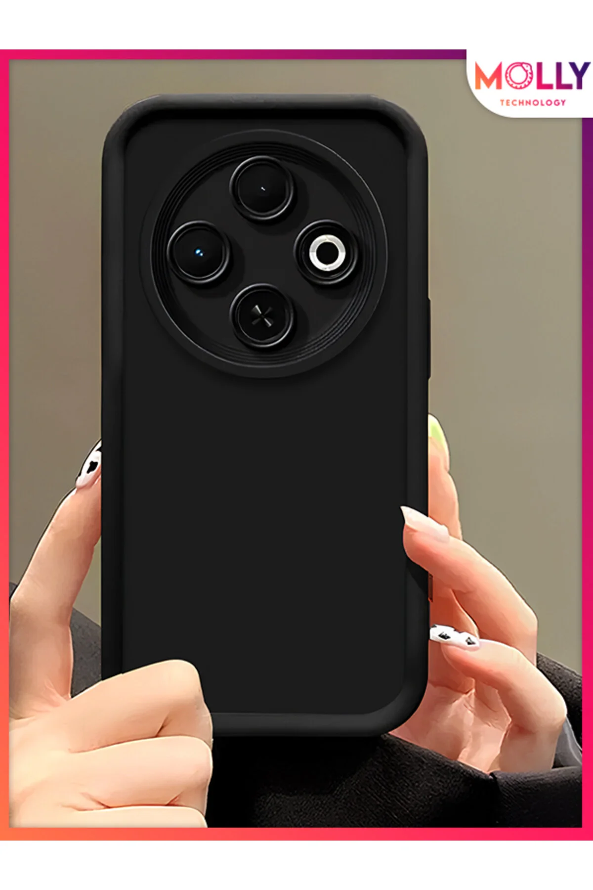 کاور و قاب سیلیکونی تابه ضخیم مشکی برای TECNO 30C Molly