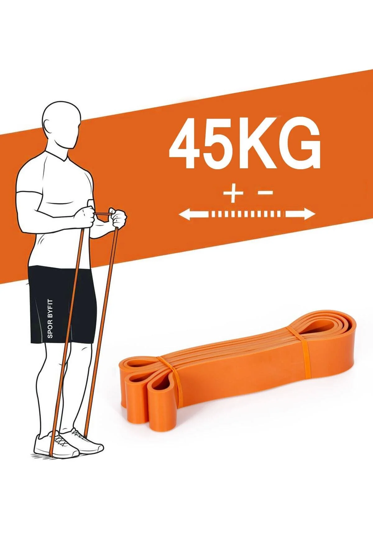 کش مقاومتی 45 کیلوگرم مقاومت قدرت لاتکس Spor Byfit
