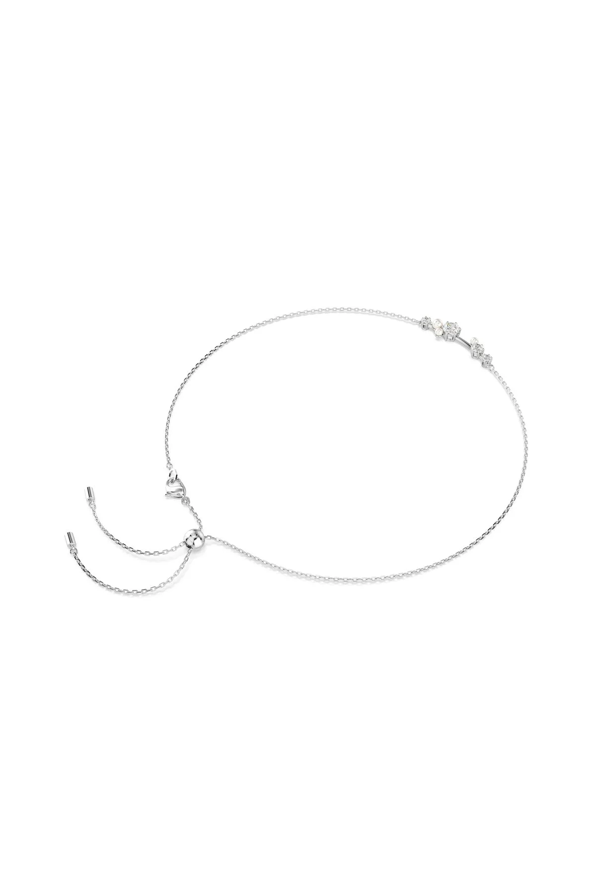 گردنبند زیرکون CONSTELLA مروارید کریستال برش های گرد پوشش سفید رودیوم سواروسکی اورجینال Swarovski
