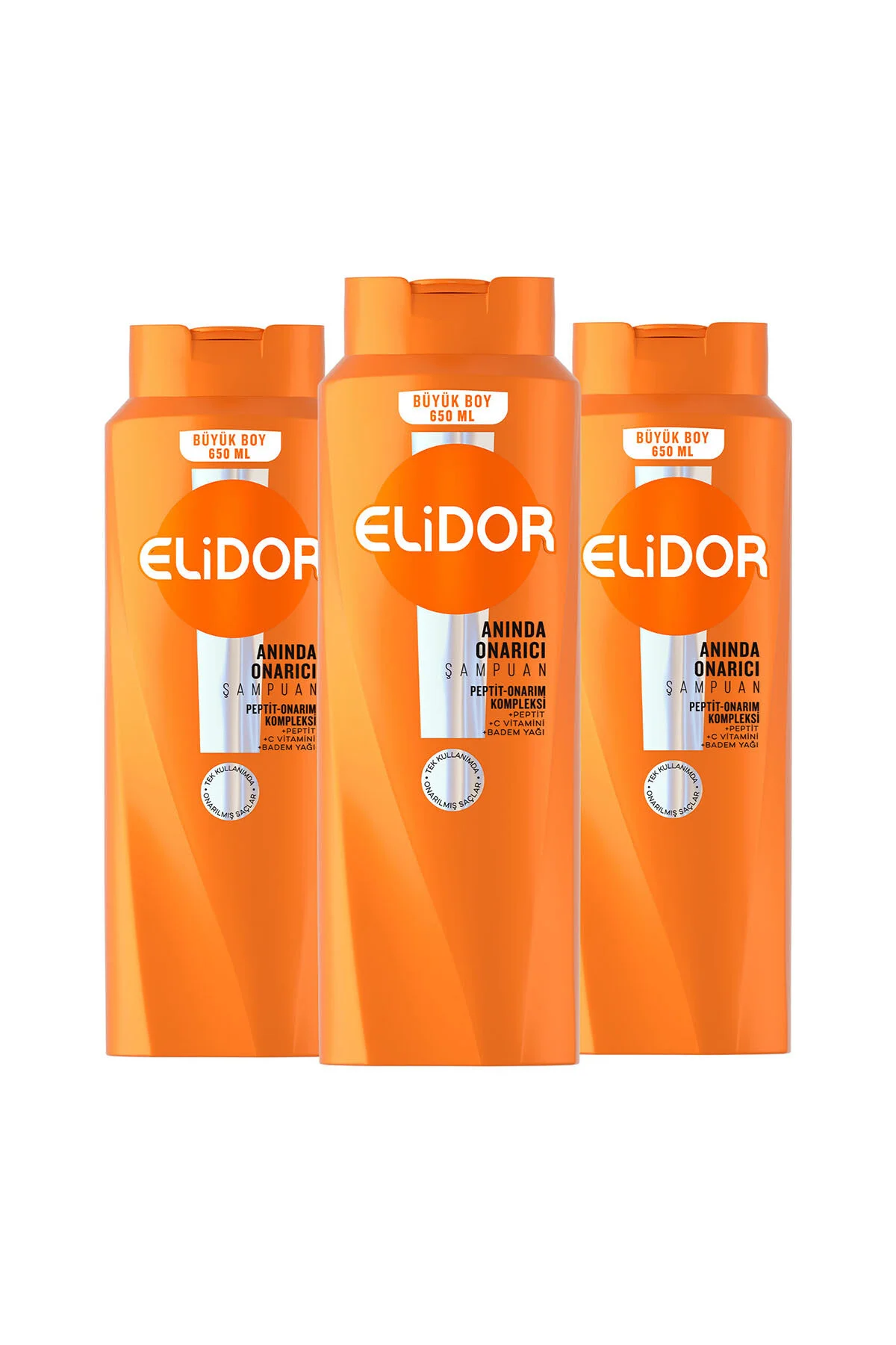 Elidor شامپو مراقبت فوری مو با ویتامین C و کراتین سرامید 650 میلی لیتر X3
