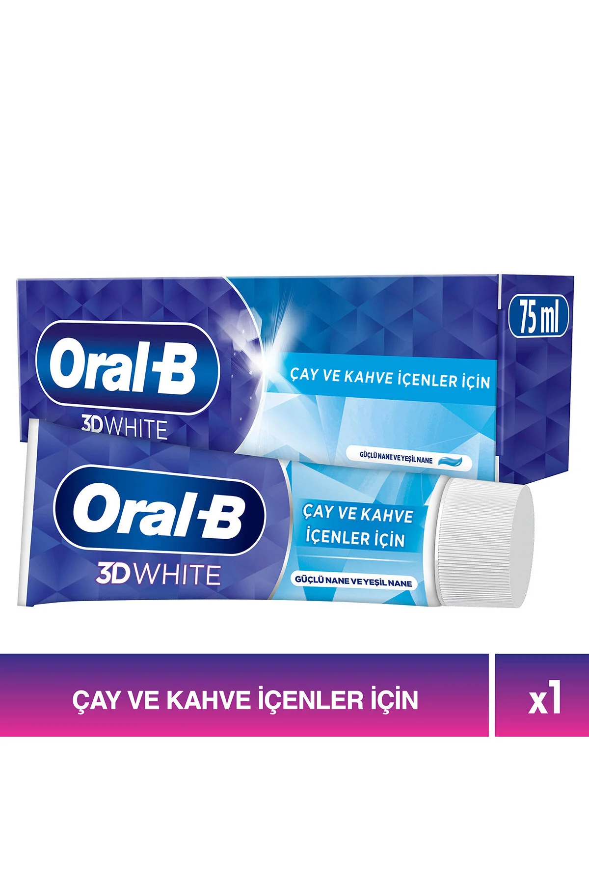 خمیر دندان Oral-B 3D White برای مصرف‌کنندگان چای و قهوه 75 میلی‌لیتر