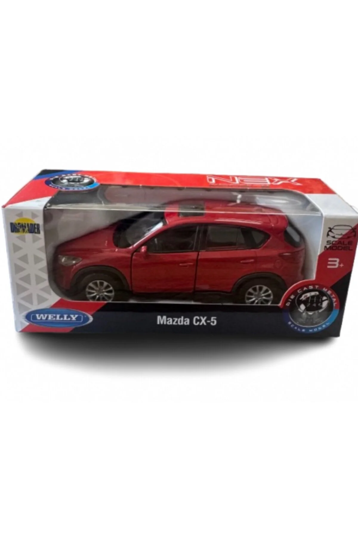 مدل خودرو MAZDA CX 5 1:34 SCALE DIECAST MODEL CAR RED WELLY