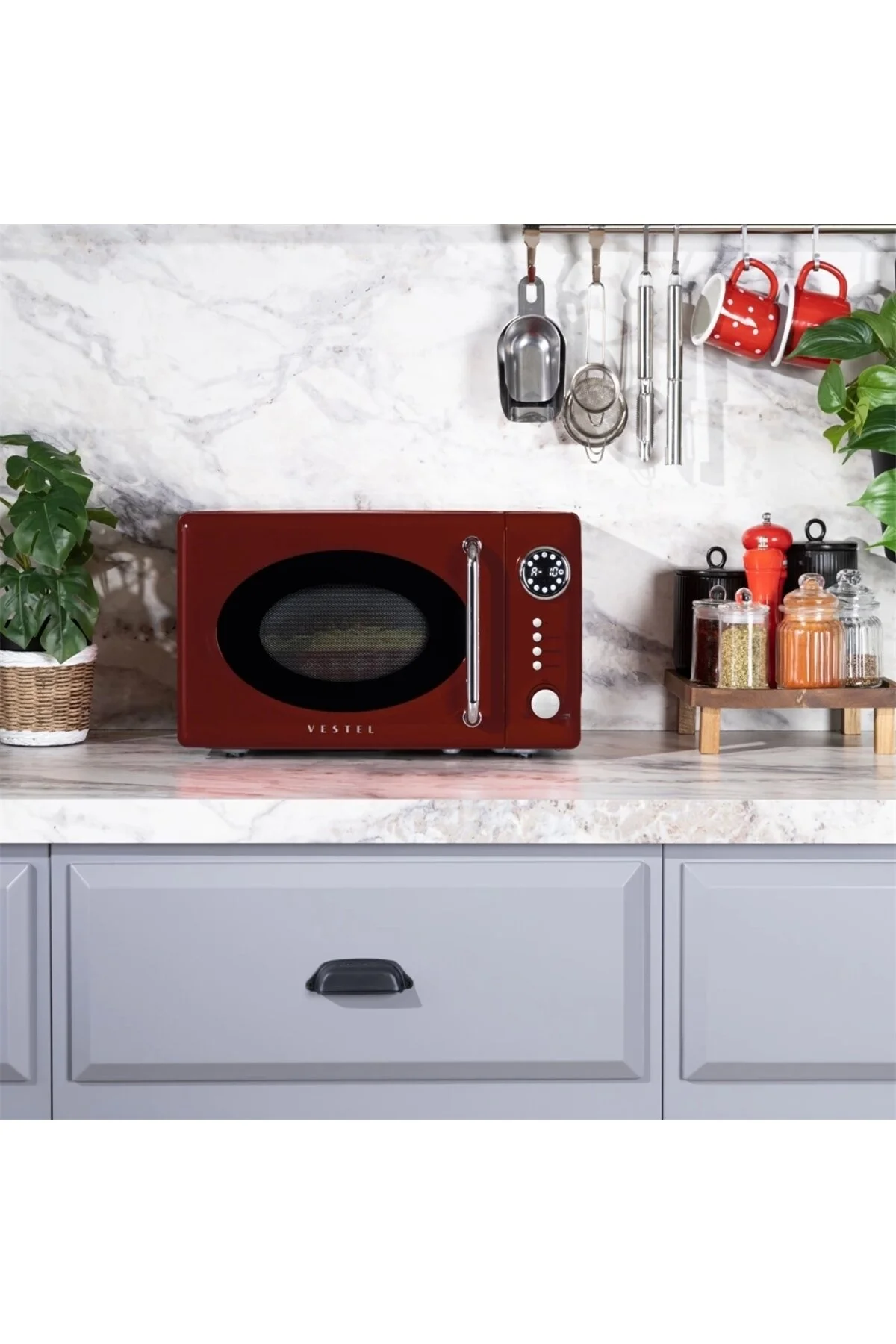مایکروویو اجاق رترو کلارت قرمز MD 20 YD اورجینال VESTEL