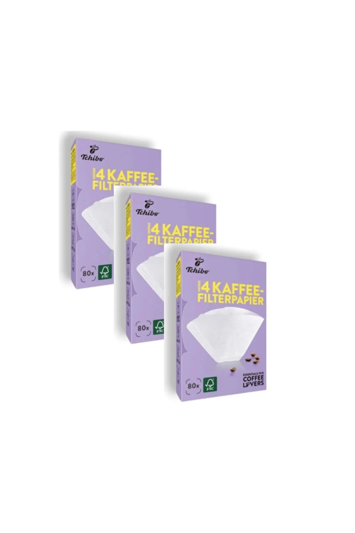 فیلتر قهوه کاغذ شماره 4 80 قطعه X3 PIECES تیچیبـو Tchibo