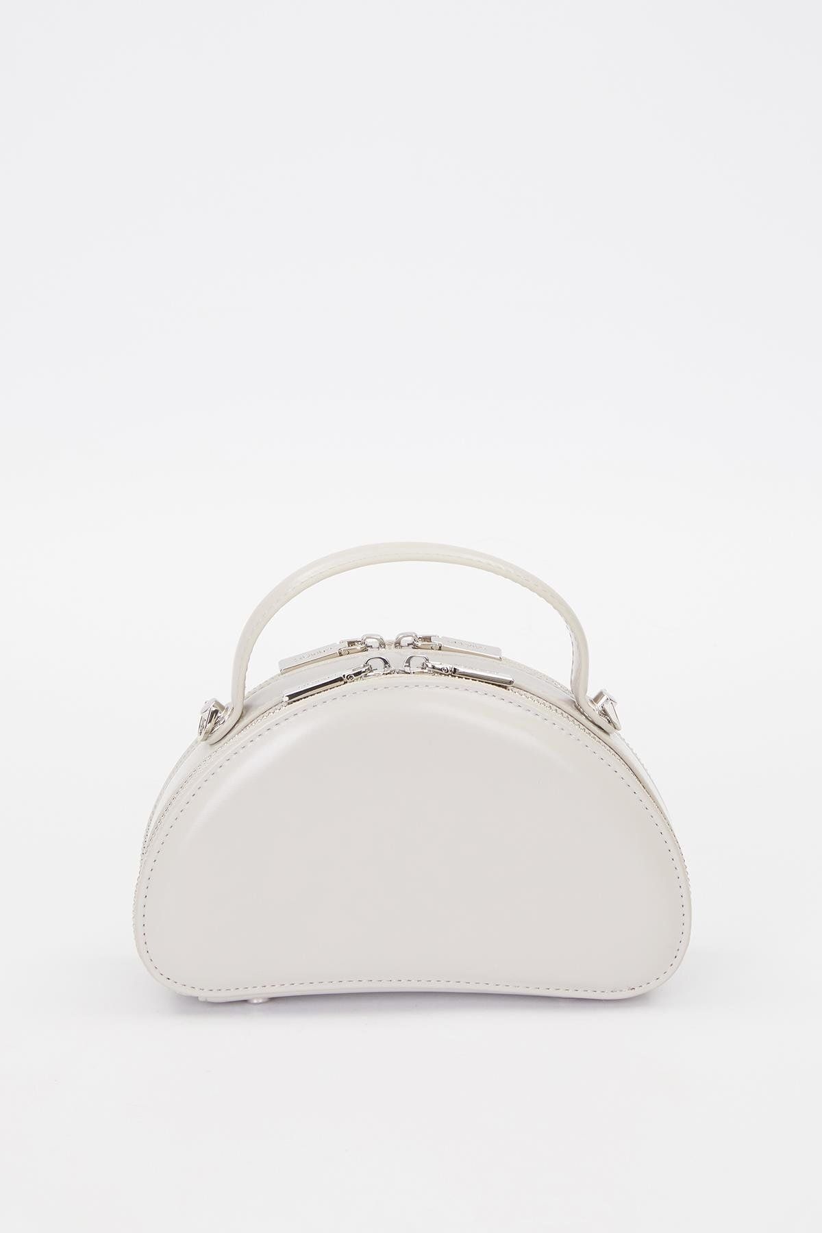 کیف شانه ای زنانه کیسه مدل نیمه ماه خاکستری Levidor