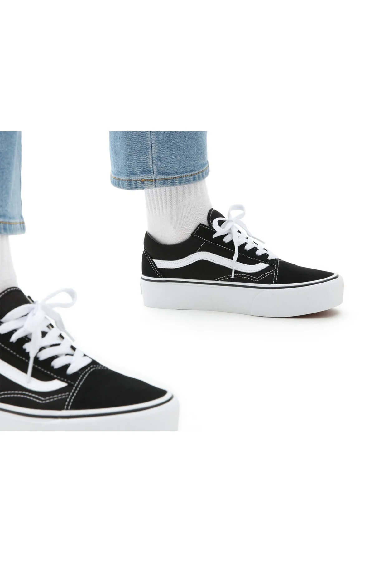 اسنیکر زنانه کفش ورزشی قدیمی SKOOL مشکی Vans