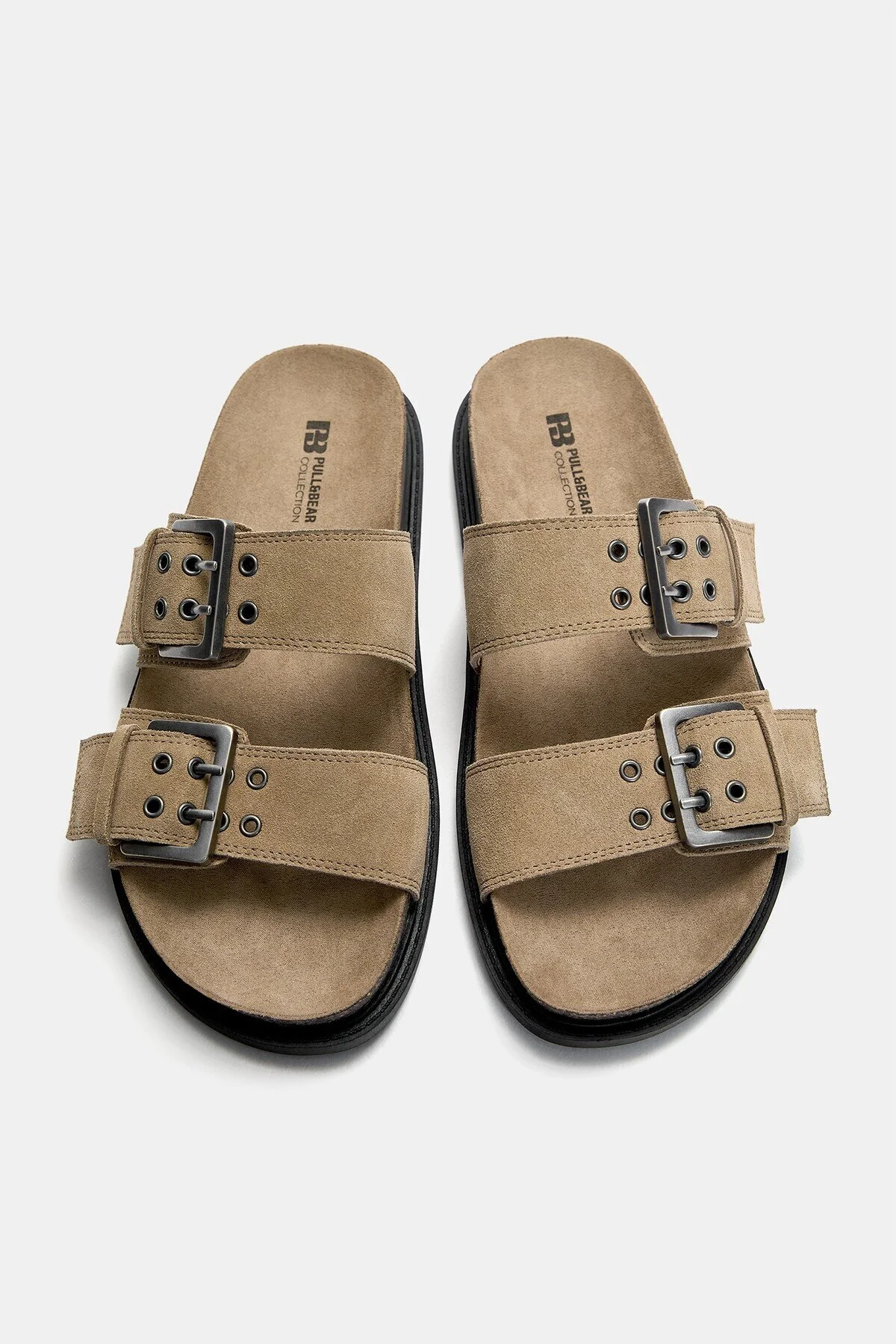 دمپایی زنانه چرمی مسطح پول اند بیر Pull & Bear