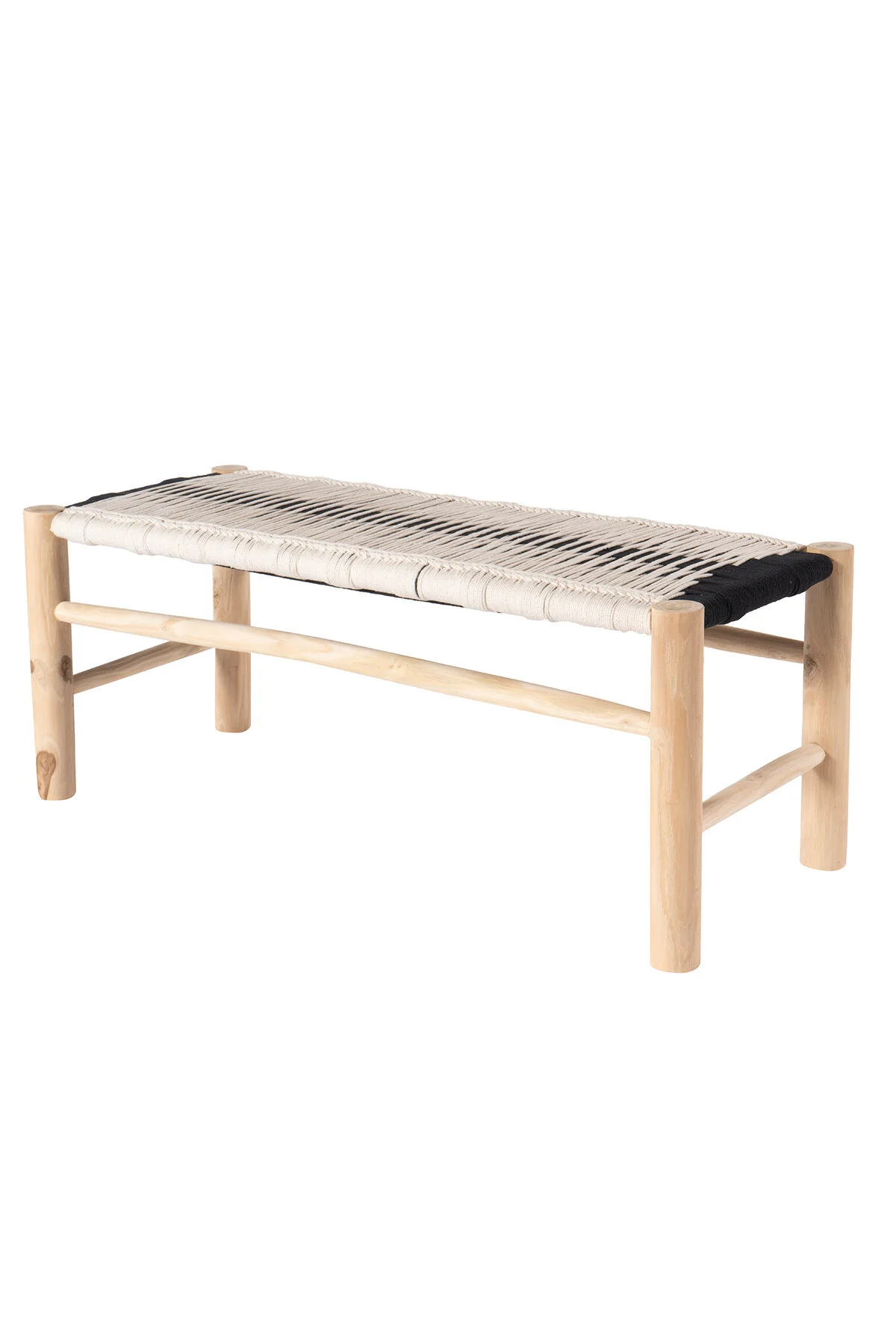 صندلی باغی نیمکت KASIA MACRAME BENCH طبیعی چمن Chakra