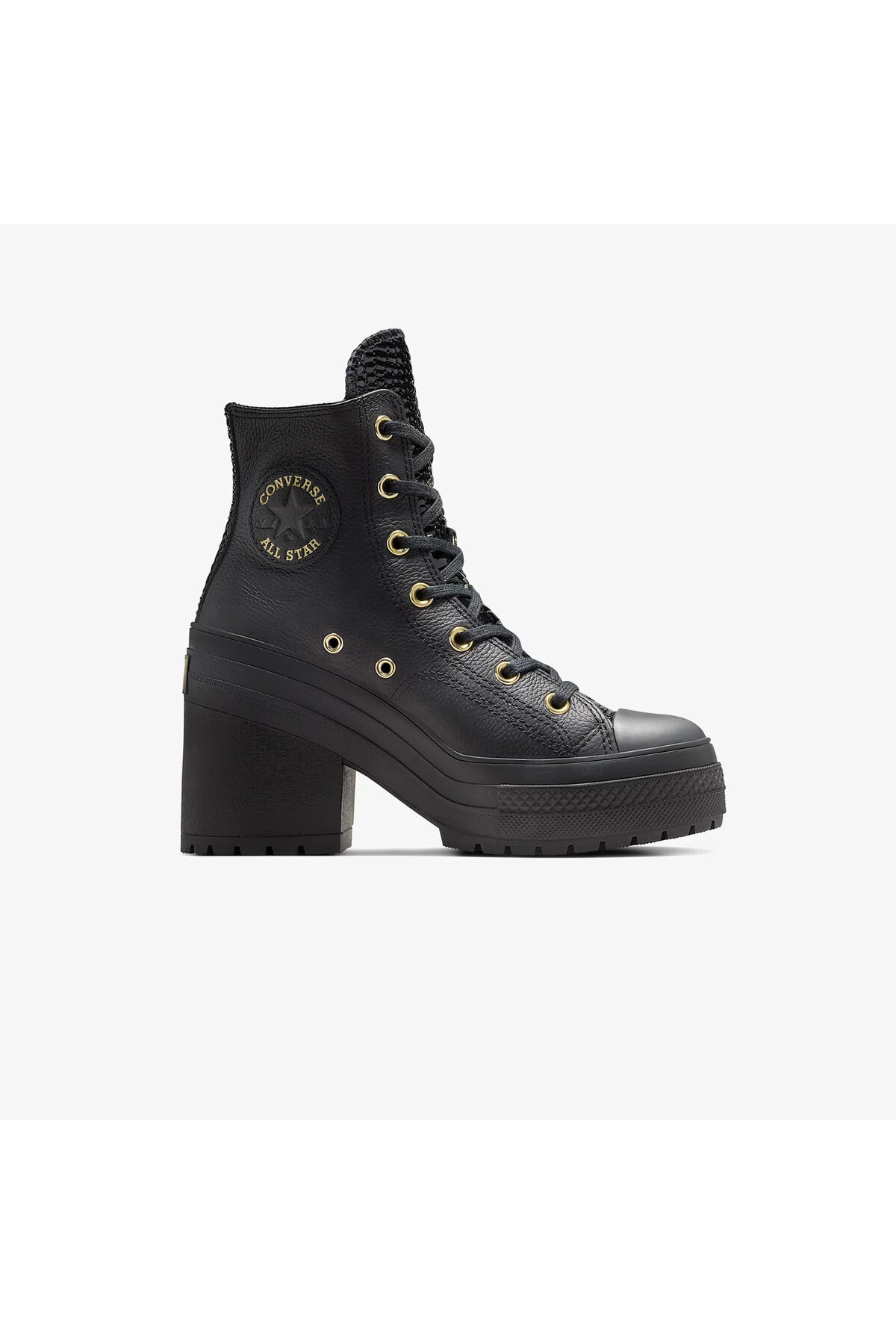 اسنیکر کفش کتانی پلت فرم چرم قهوه ای یونیسکس پاشنه 70 دی لوکس کانورس Converse