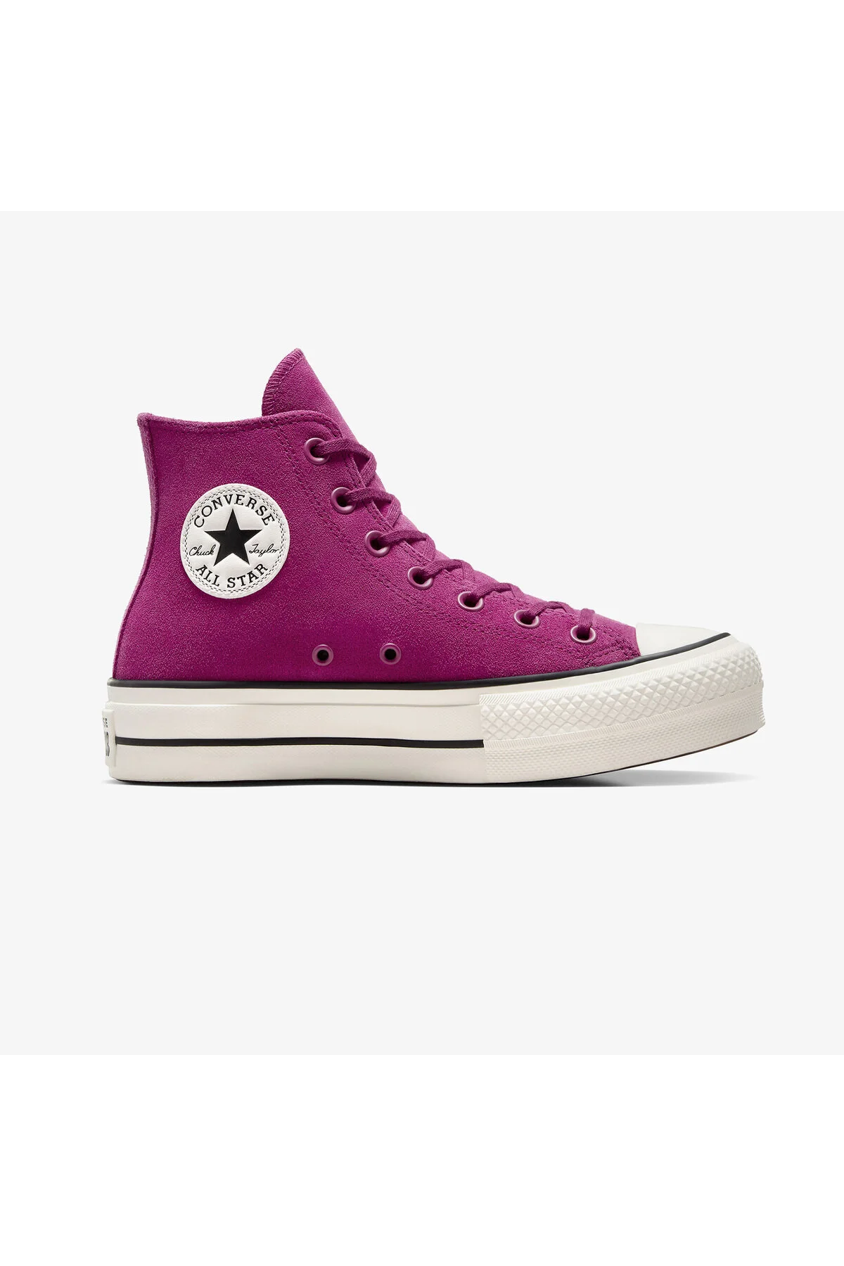 اسنیکر کفش کتانی یونیسکس جیر بنفش با پلتفرم بالابر آل استار چاک تیلور کانورس Converse
