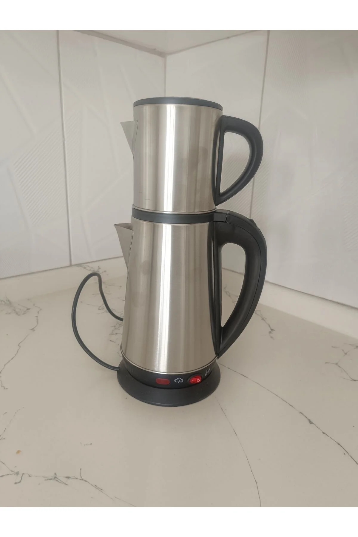 چای ساز کتری CAYCI از جنس استنلس استیل SILVER CREST با تکنولوژی آلمان teknotrust