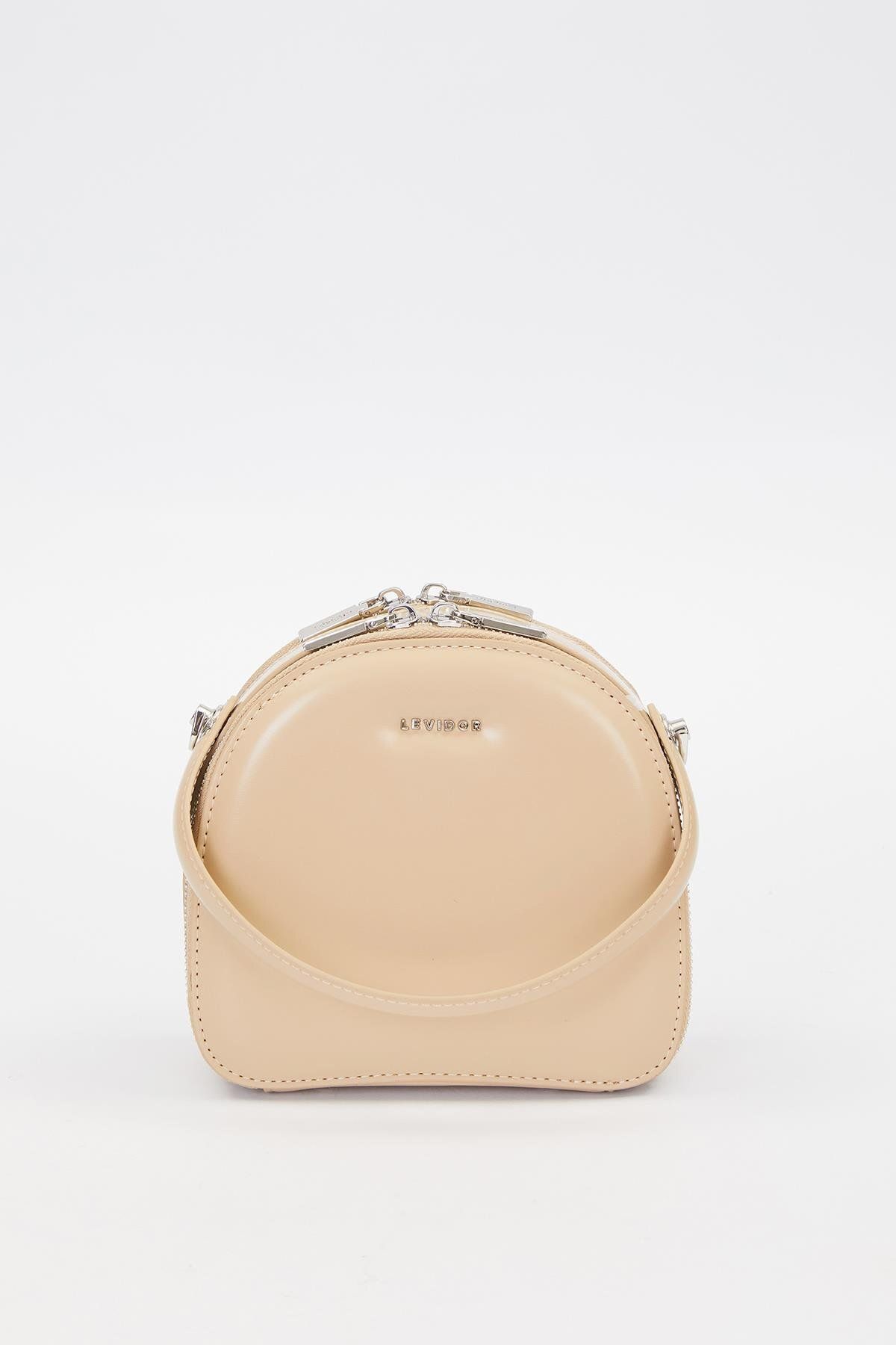 کیف شانه ای زنانه ZIPPER خاکی اورجینال Levidor