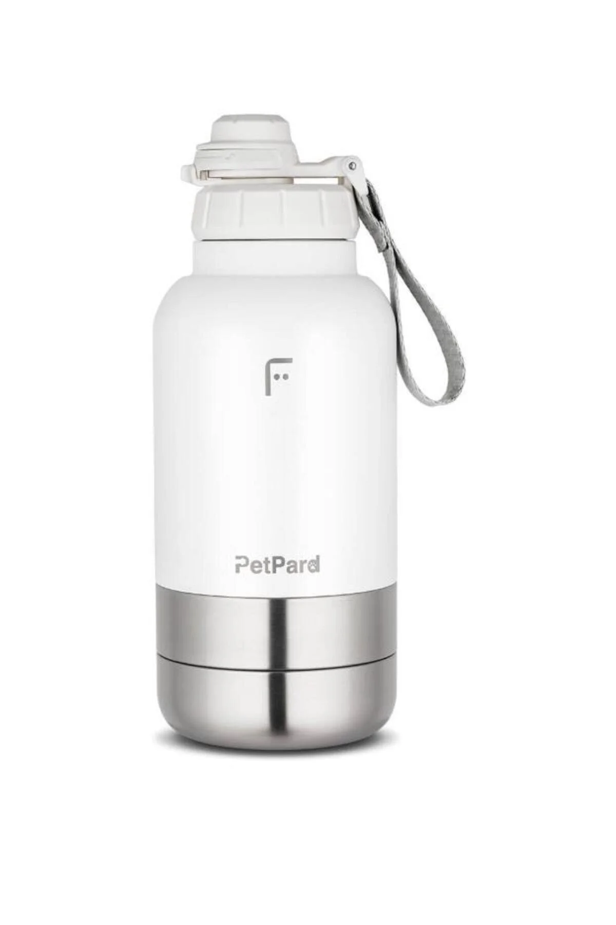 ظرف آب و غذای گربه سگ PETPARD 3 در 1 ظروف ترموس استیل ضدزنگ لیتری سفید فکر Fakir