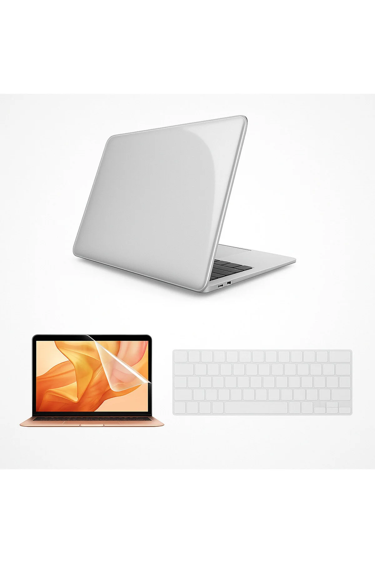 محافظ نوت بوک APPLE MACBOOK 13 PRO M1 M2 CHIP A2338 شفاف قاب و صفحه کلید فیبکس Fibaks