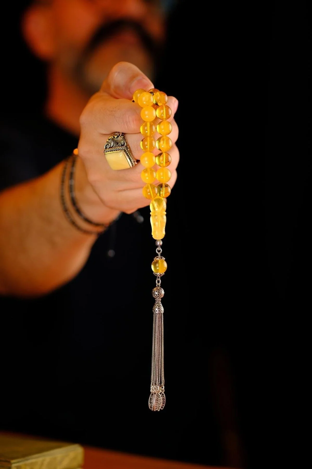 تسبیح طراحی نخبگان قطره روسی کهربا TASSEL ROSARY مهسبحة قERة كHERIIBAR dergah tesbih
