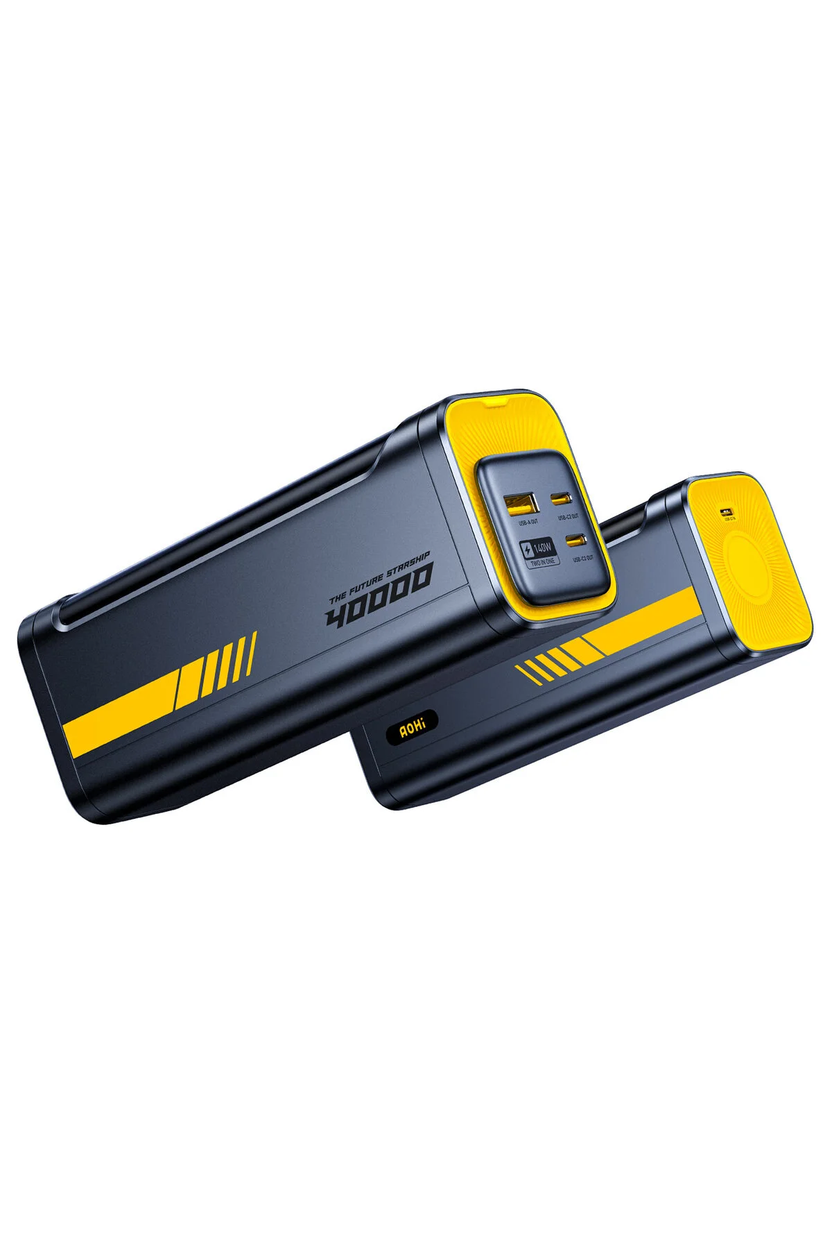 پاوربانک STARSHIP 40 000 میلی آمپر ساعت 140W POWERBANK شاخص دیجیتال ایستگاه شارژ قابل حمل 2SI1 Aohi