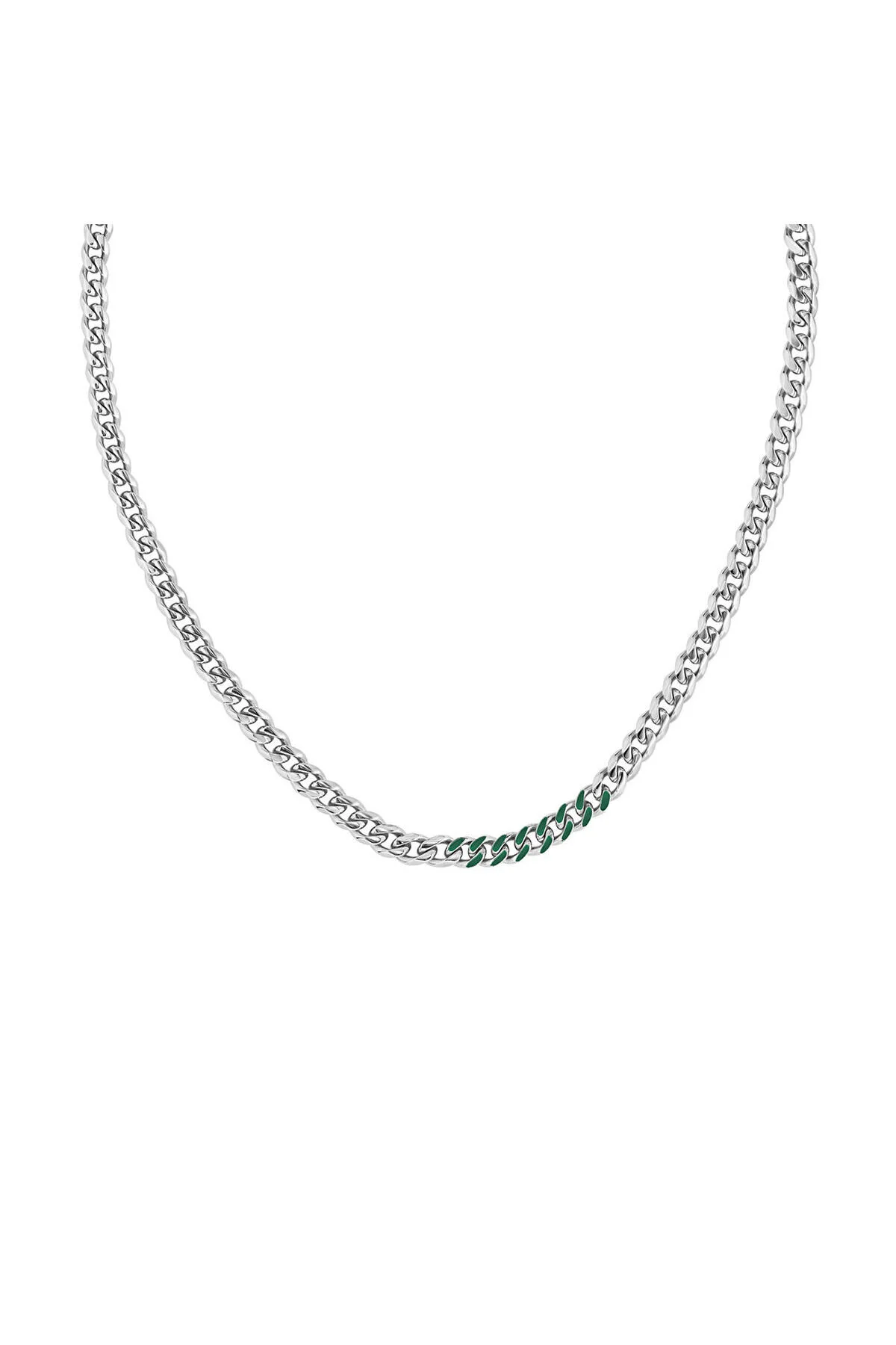 گردنبند فولادی خاکستری مردانه LACJ2040312 اورجینال Lacoste
