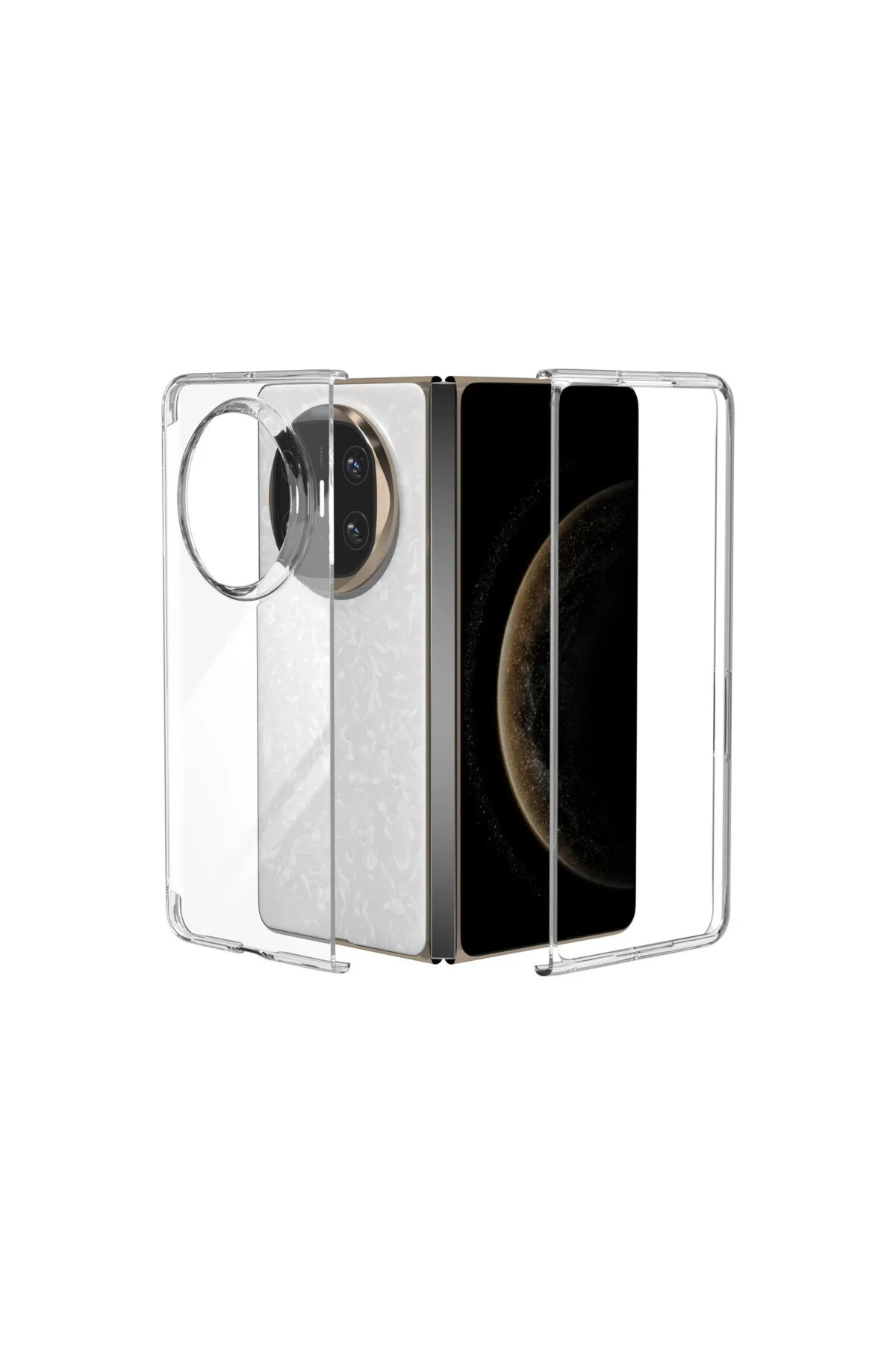 کاور و قاب محافظ کریستالی سخت سازگار با HUAWEI MATE X6 TRANSPARENT Microcase