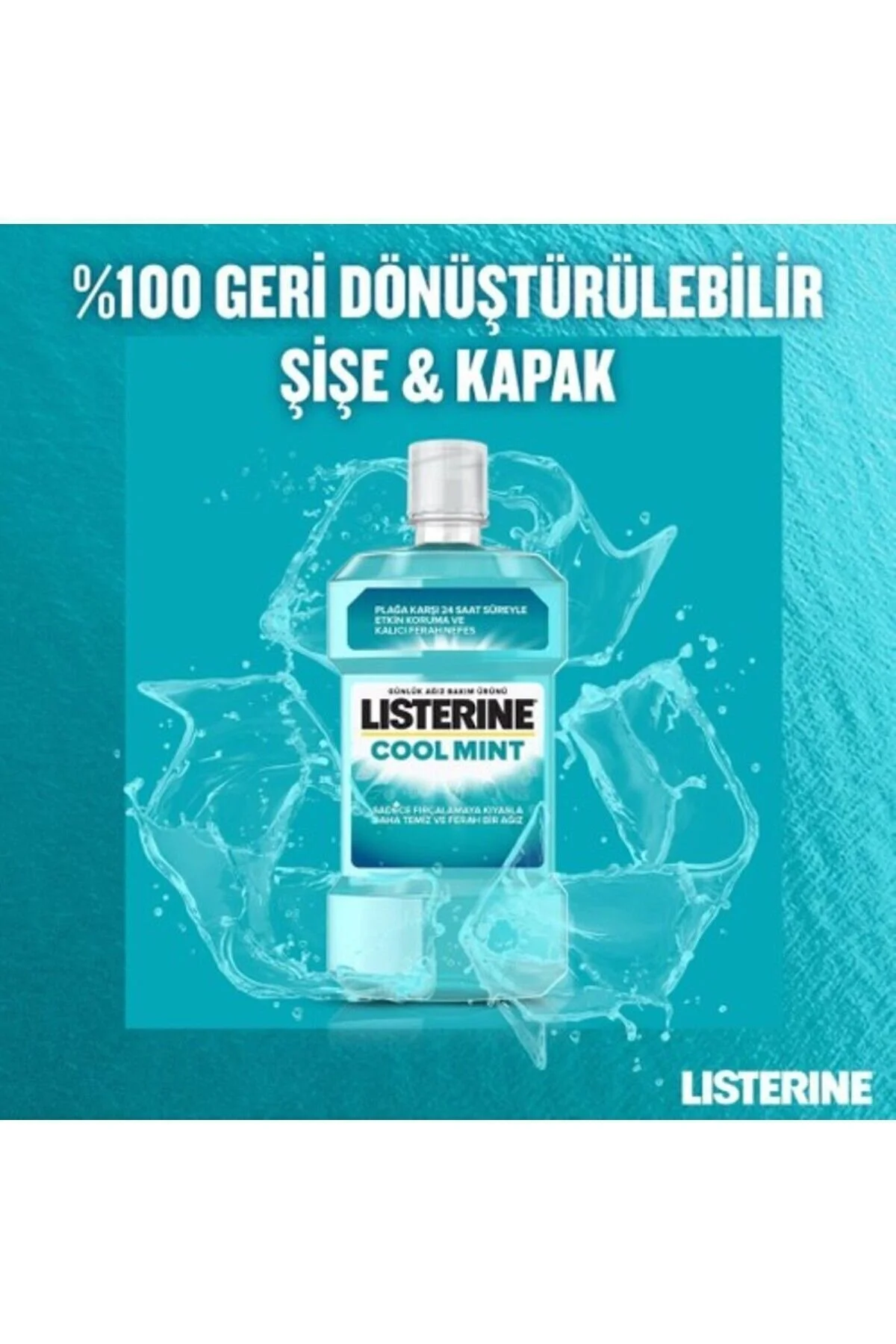 دهان شویه COOL MINT ORAL CARE WATER 95 ML سایز مسافرتی اورجینال Listerine