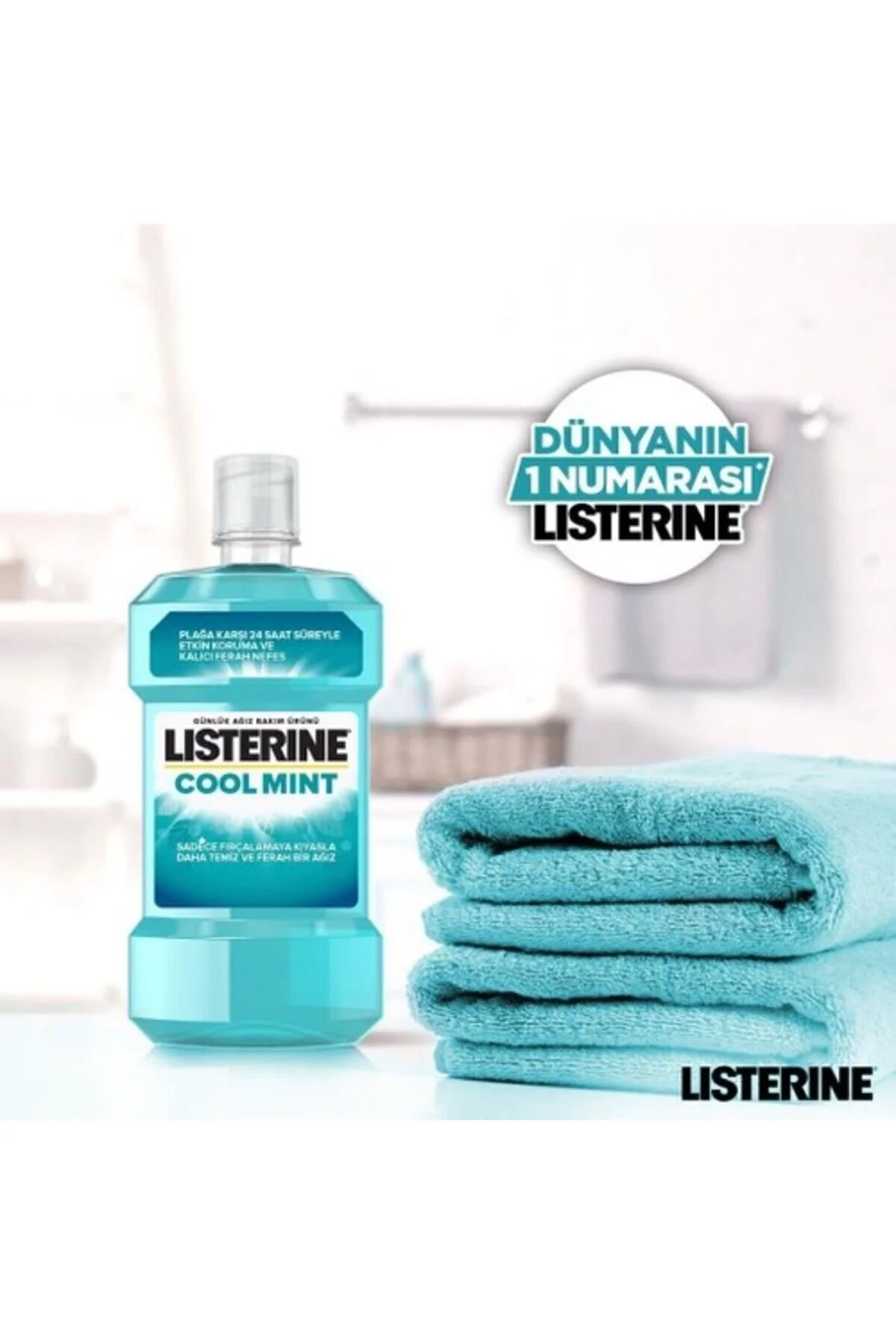 دهان شویه COOL MINT ORAL CARE WATER 95 ML سایز مسافرتی اورجینال Listerine