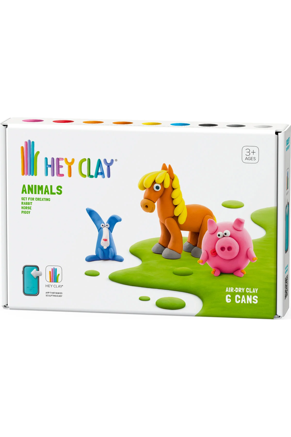 اسباب بازی های فیگور دیگر HEY CLAY AIR DRY جعبه 6 حیوانات خوک اسب خرگوش LC Waikiki