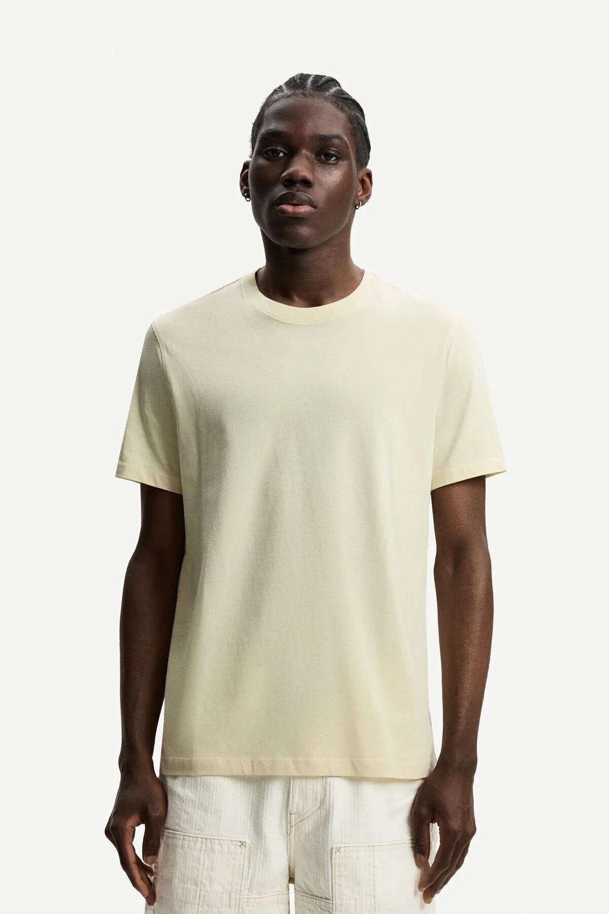 تی شرت basic آستین کوتاه برشکا اورجینال Bershka