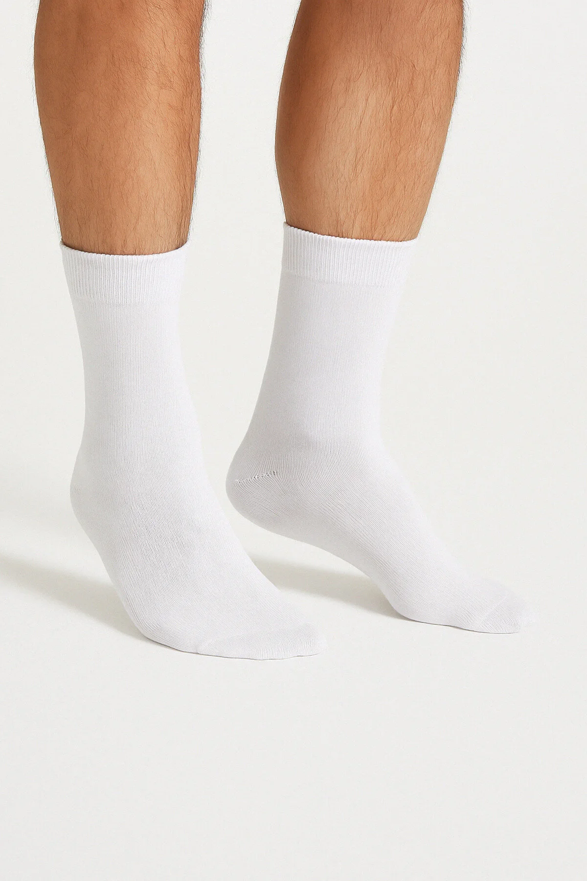 جوراب مردانه بامبو سفید 6 بسته جعبه بدون درز حلقه بلند شسته شده Ducks Socks