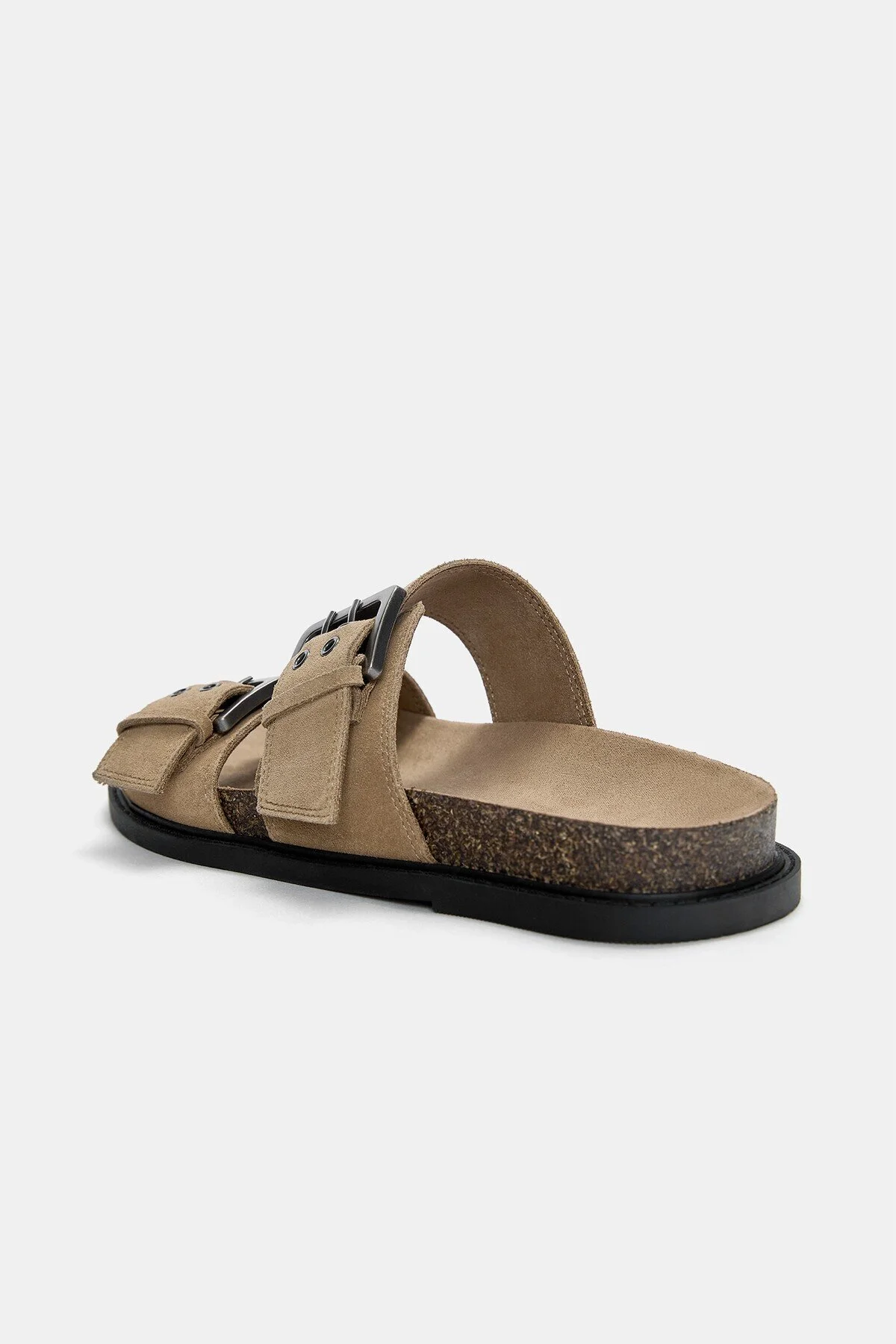دمپایی زنانه چرمی مسطح پول اند بیر Pull & Bear