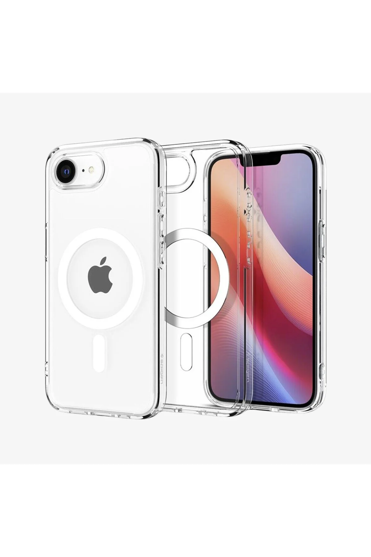 کاور و قاب IPHONE 16E CRYSTAL HYBRID MAGFIT CLEAR سفید CASE با MAGSAFE Spigen