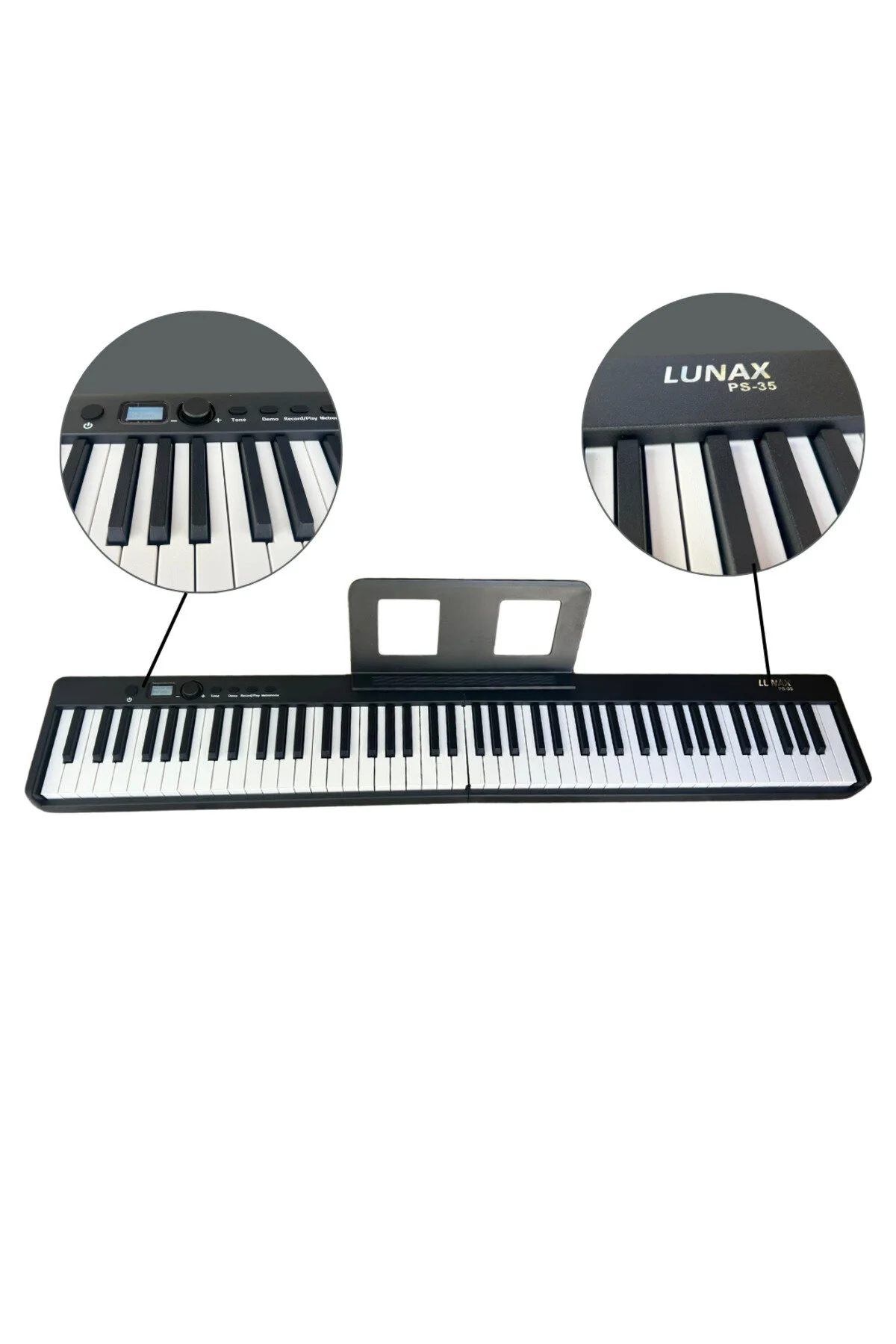 پیانو PS 35 PIANO DIGITAL 88 KEY BLACK کیف+آداپتور LUNAX